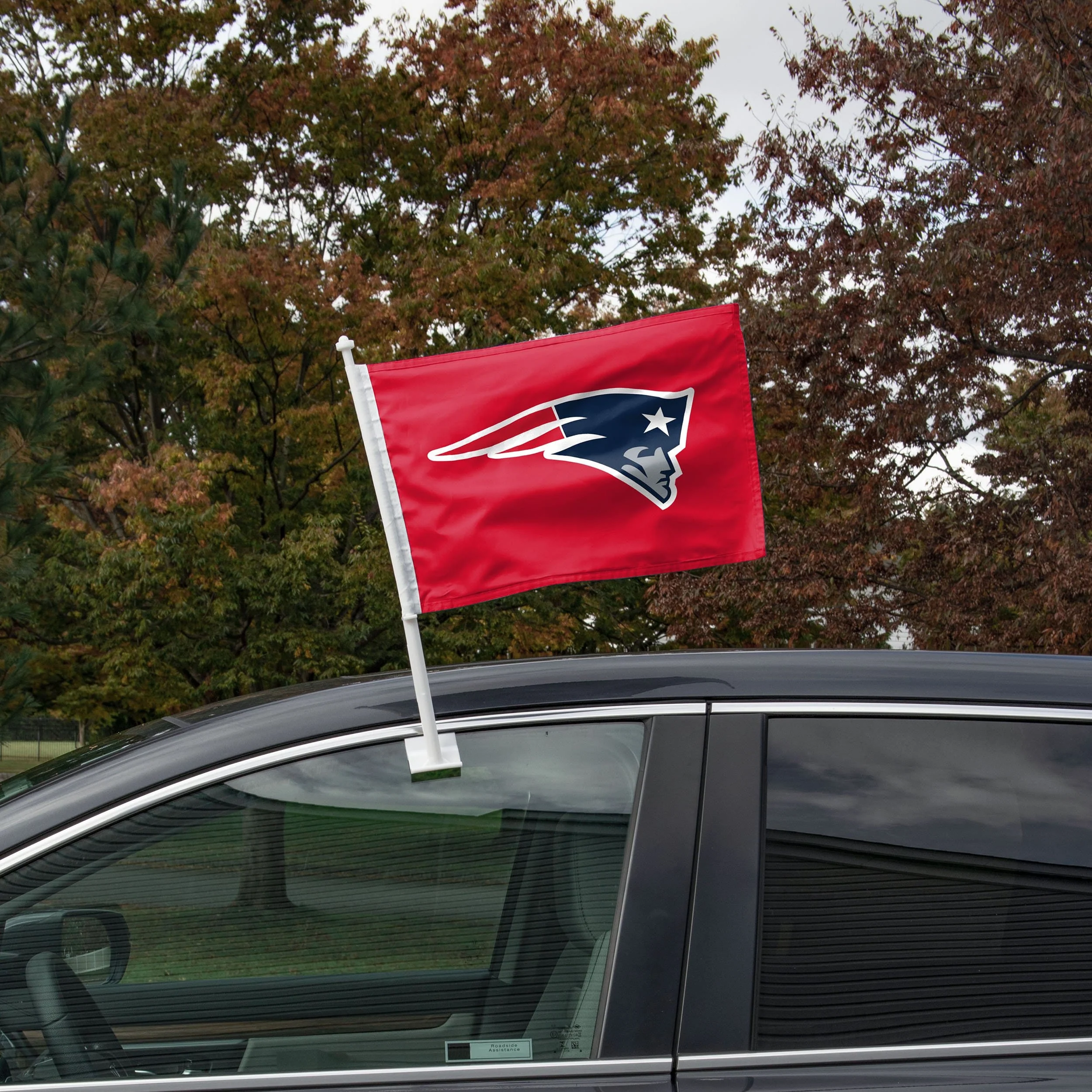 New England Patriots 2 Pack Solid Car Flag 2 New England Patriots 2 Pack Solid Car Flag