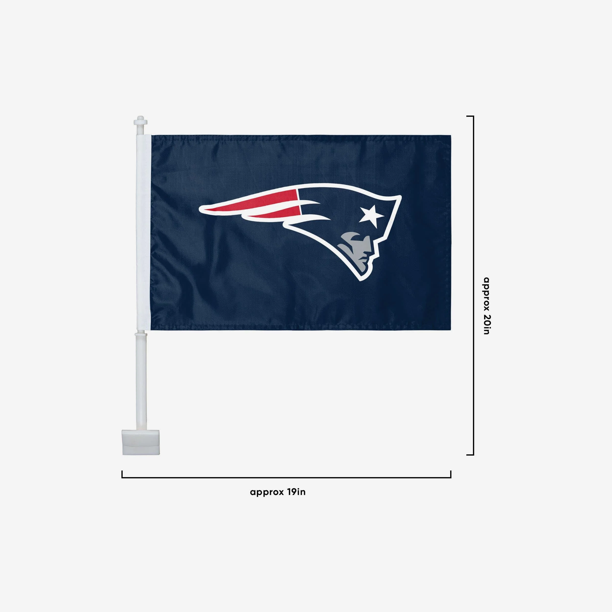 New England Patriots 2 Pack Solid Car Flag 3 New England Patriots 2 Pack Solid Car Flag