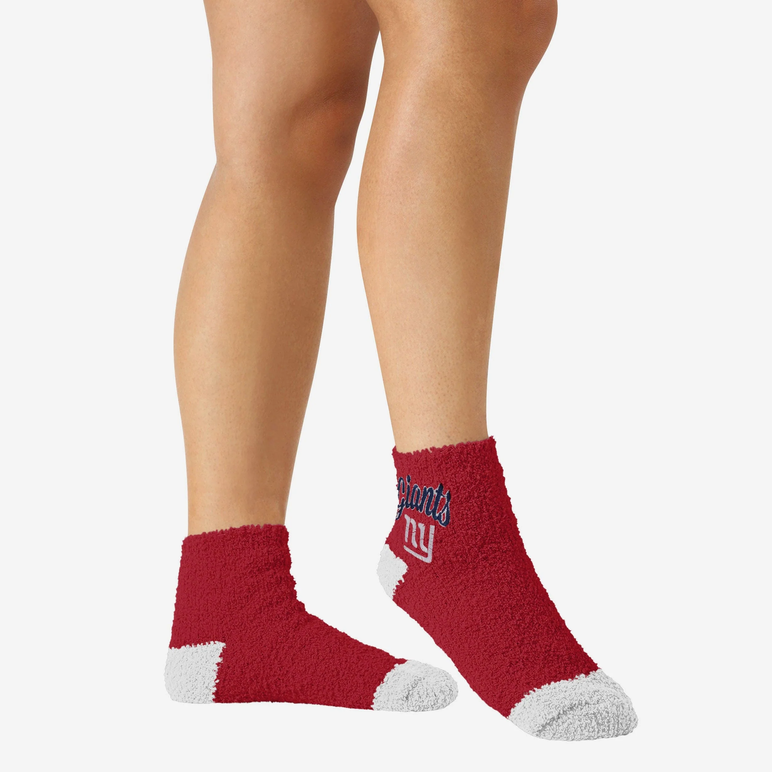 New York Giants 2 Pack Womens Script Logo Fuzzy Ankle Socks 2 New York Giants 2 Pack Womens Script Logo Fuzzy Ankle Socks