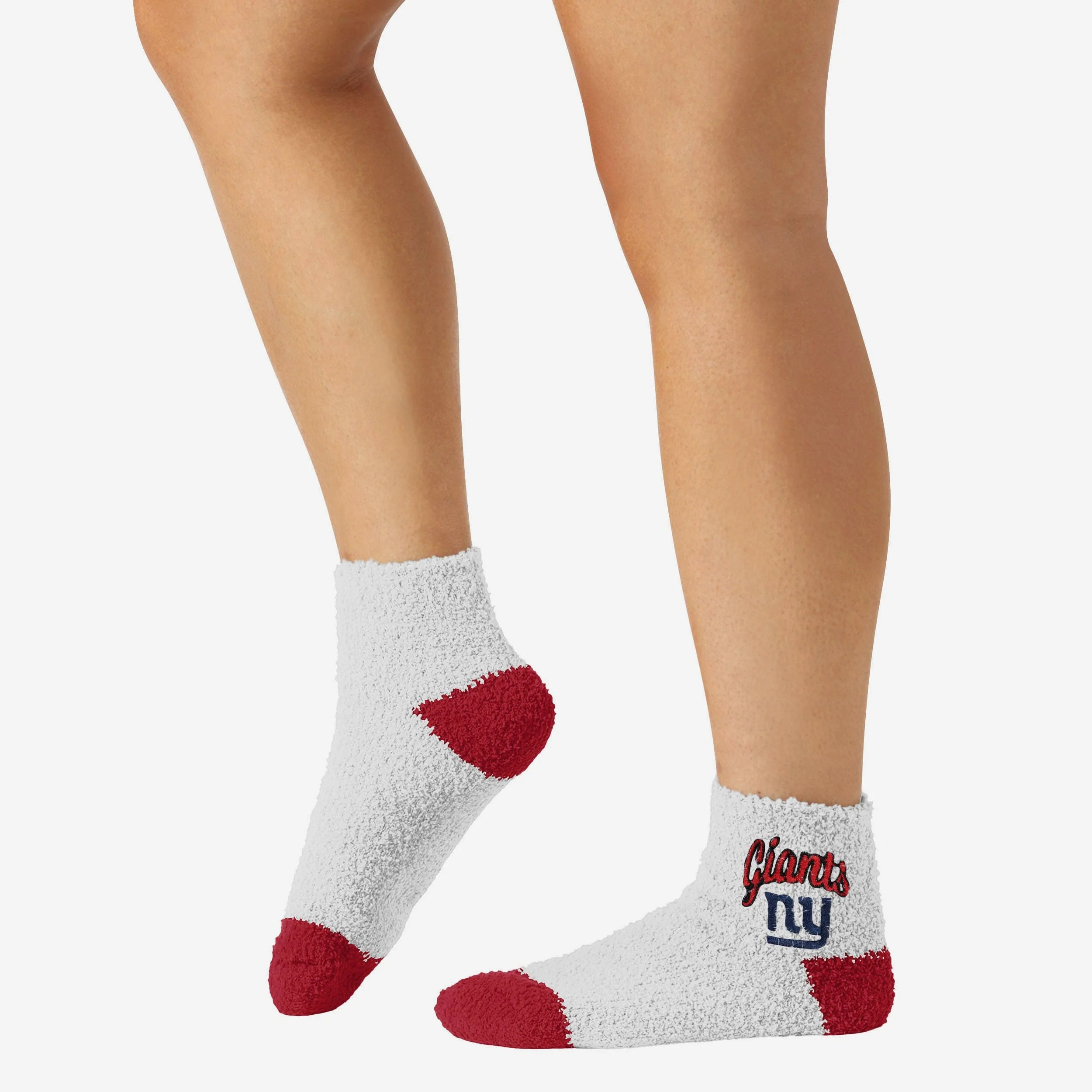 New York Giants 2 Pack Womens Script Logo Fuzzy Ankle Socks 3 New York Giants 2 Pack Womens Script Logo Fuzzy Ankle Socks
