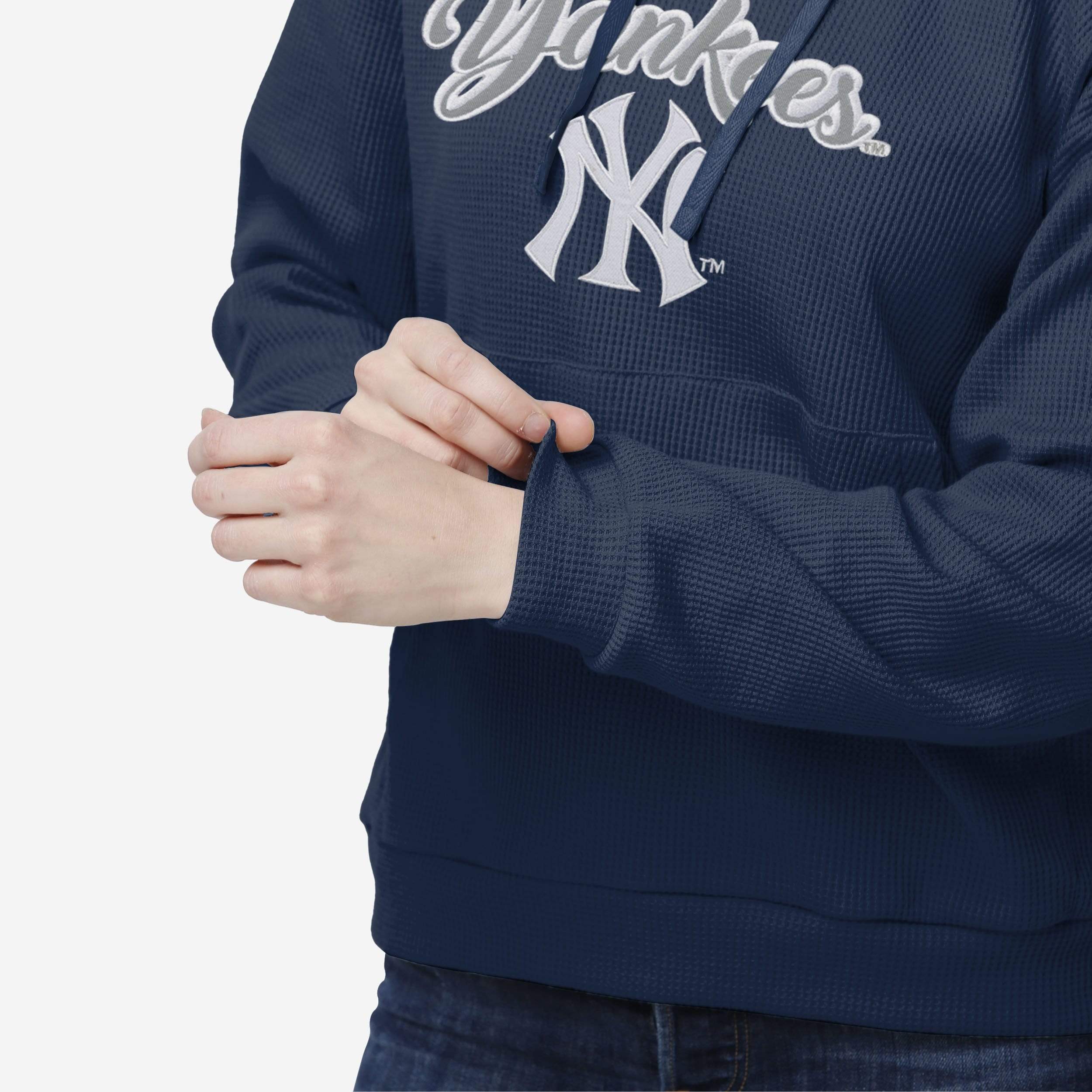 New York Yankees Womens Waffle Lounge Sweater 3 New York Yankees Womens Waffle Lounge Sweater
