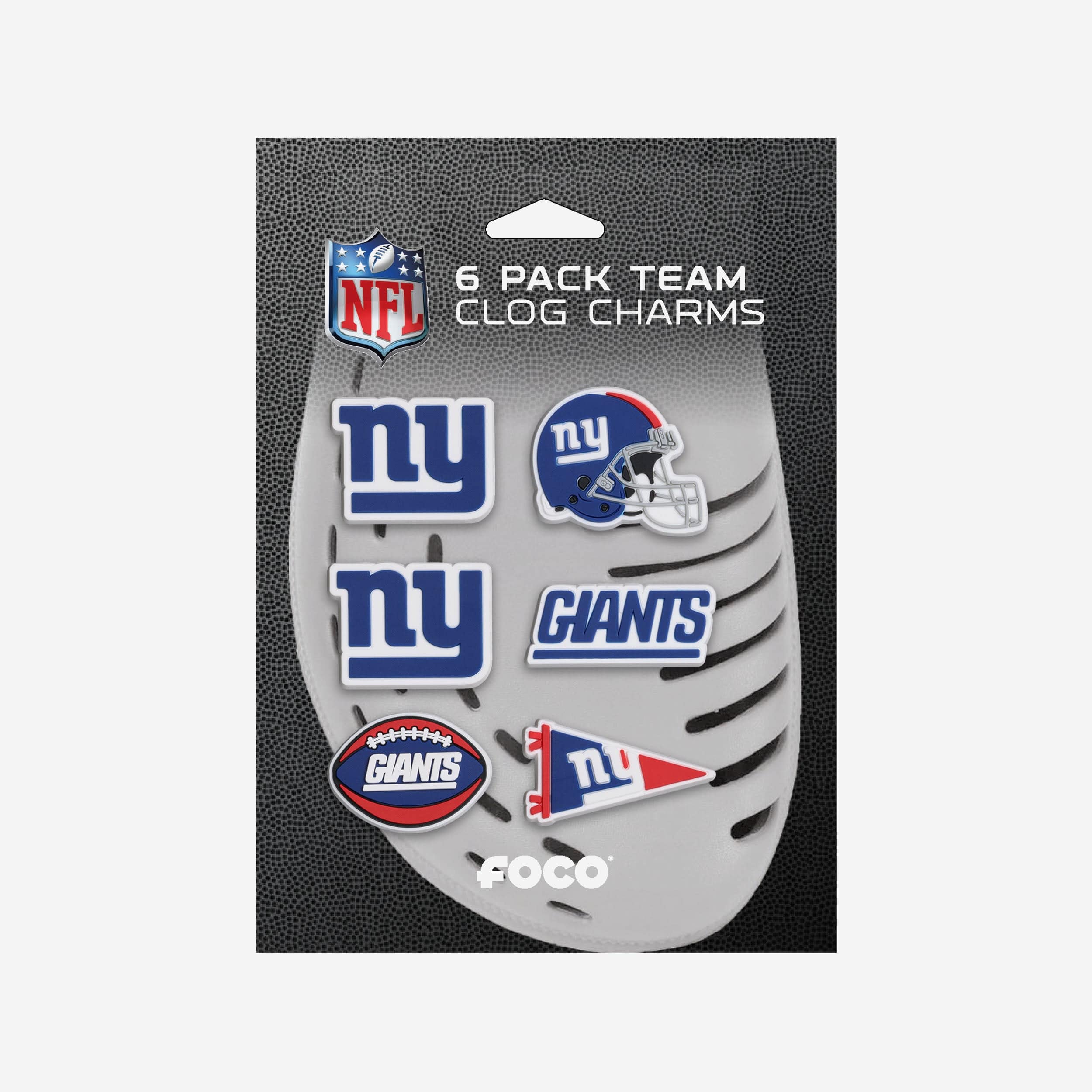 New York Giants 6 Pack Team Clog Charms 5 New York Giants 6 Pack Team Clog Charms