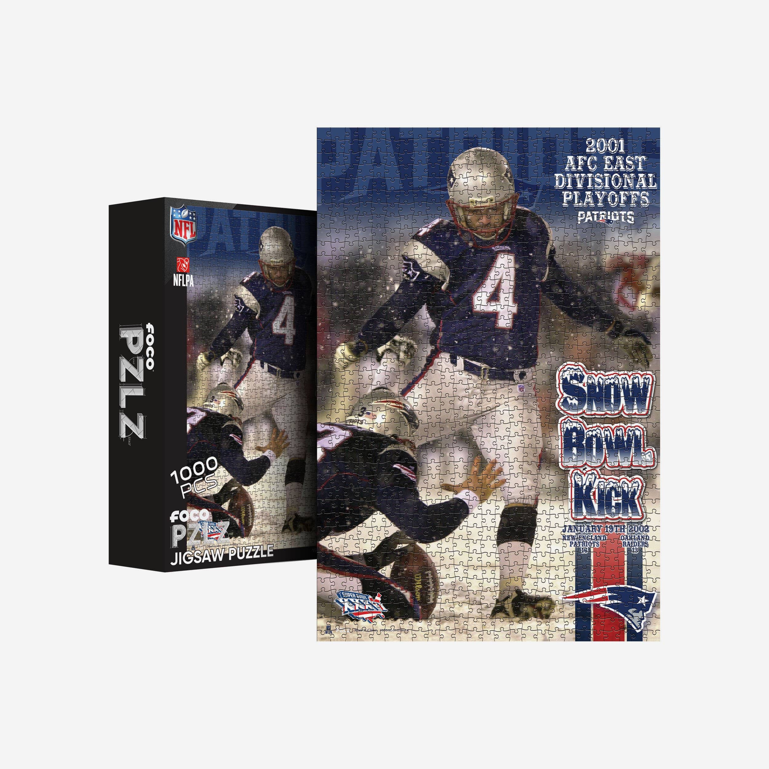 New England Patriots Snow Bowl Kick 1000 Piece Jigsaw Puzzle PZLZ