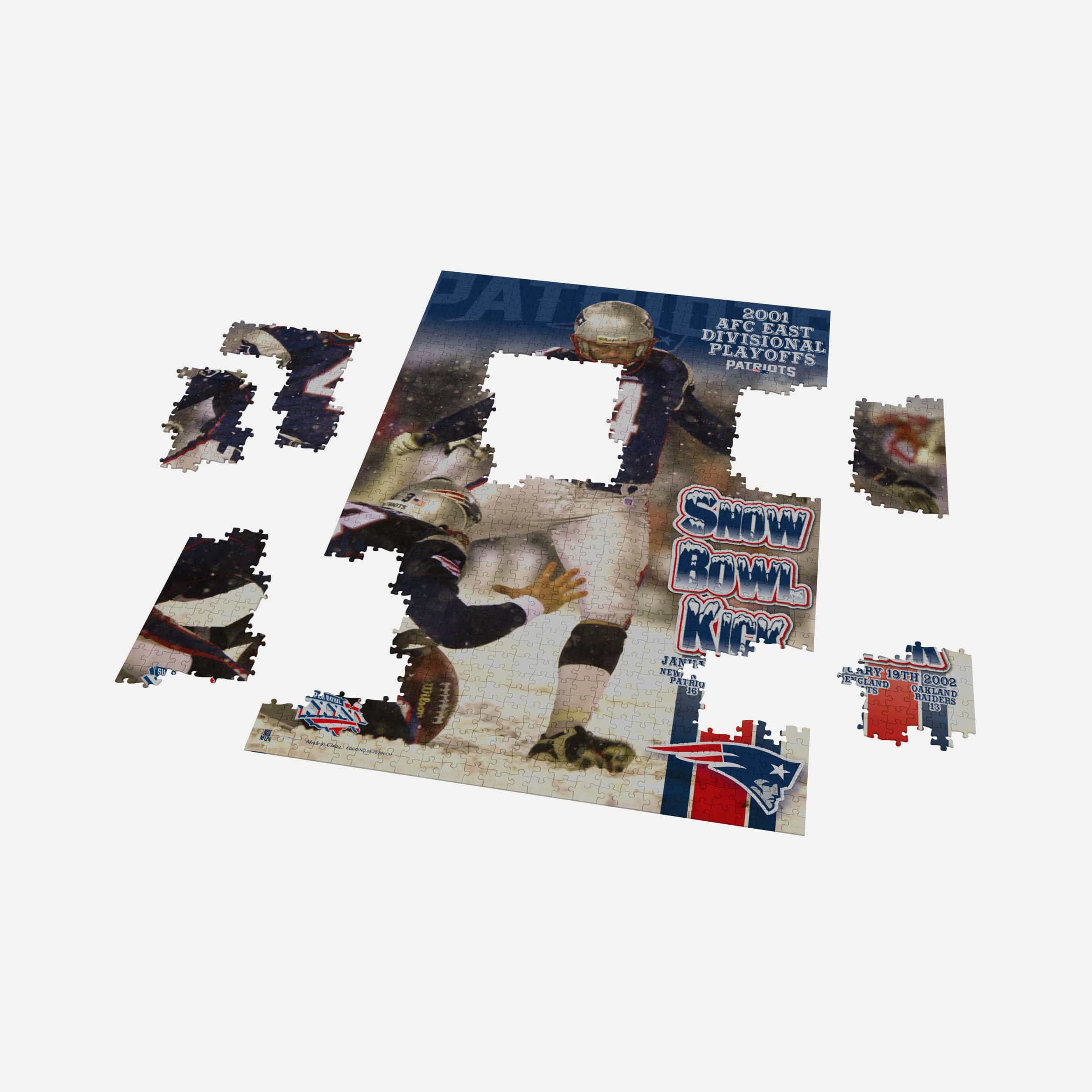 New England Patriots Snow Bowl Kick 1000 Piece Jigsaw Puzzle PZLZ 3 New England Patriots Snow Bowl Kick 1000 Piece Jigsaw Puzzle PZLZ