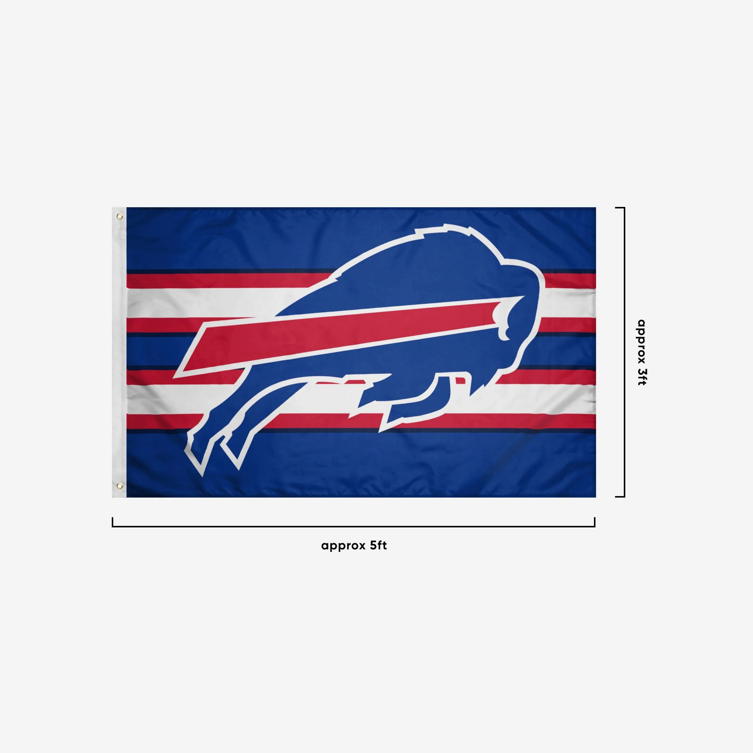 Buffalo Bills Big Logo Team Stripe Horizontal Flag 3 Buffalo Bills Big Logo Team Stripe Horizontal Flag