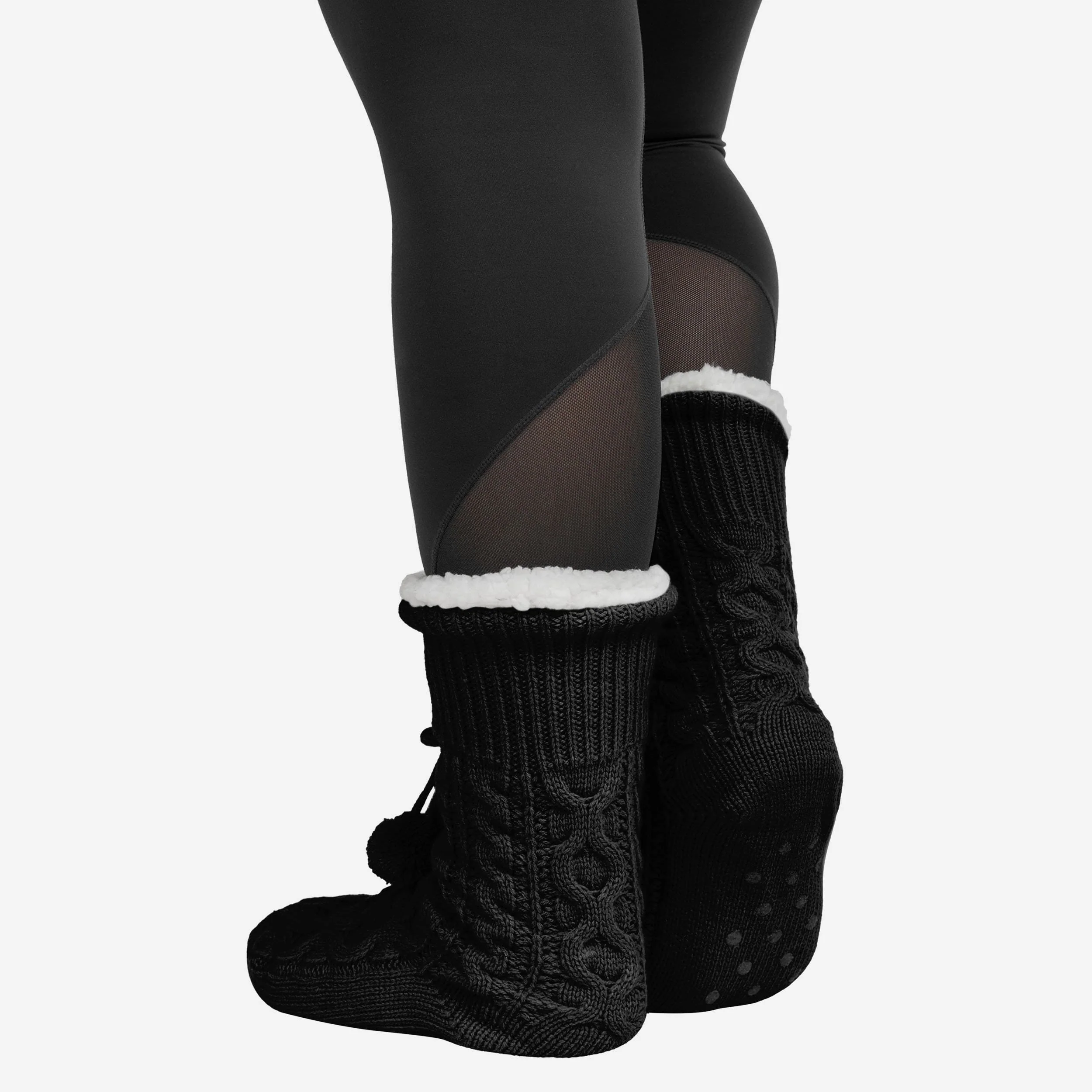 New Orleans Saints Womens Cable Knit Footy Slipper Socks 2 New Orleans Saints Womens Cable Knit Footy Slipper Socks