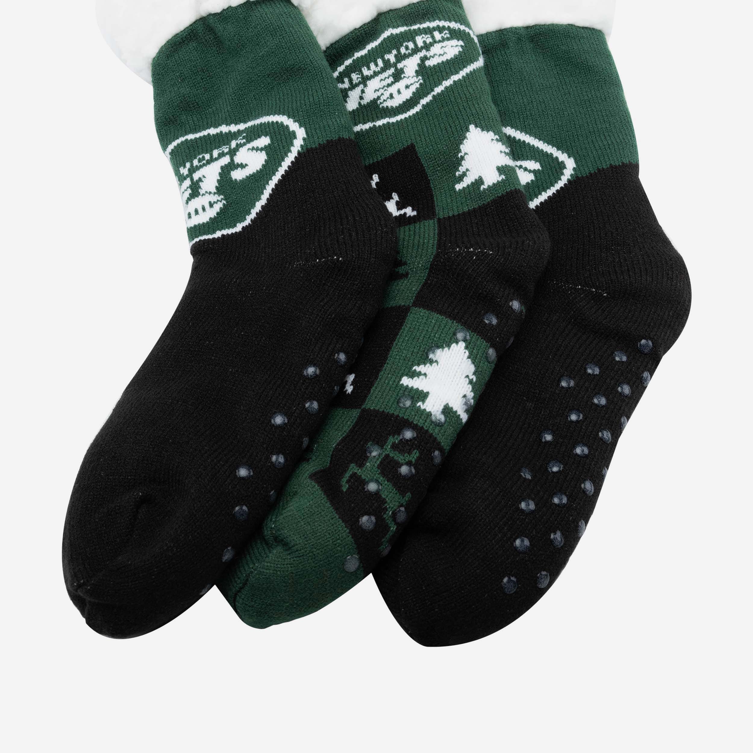 New York Jets Womens Fan Footy 3 Pack Slipper Socks 2 New York Jets Womens Fan Footy 3 Pack Slipper Socks