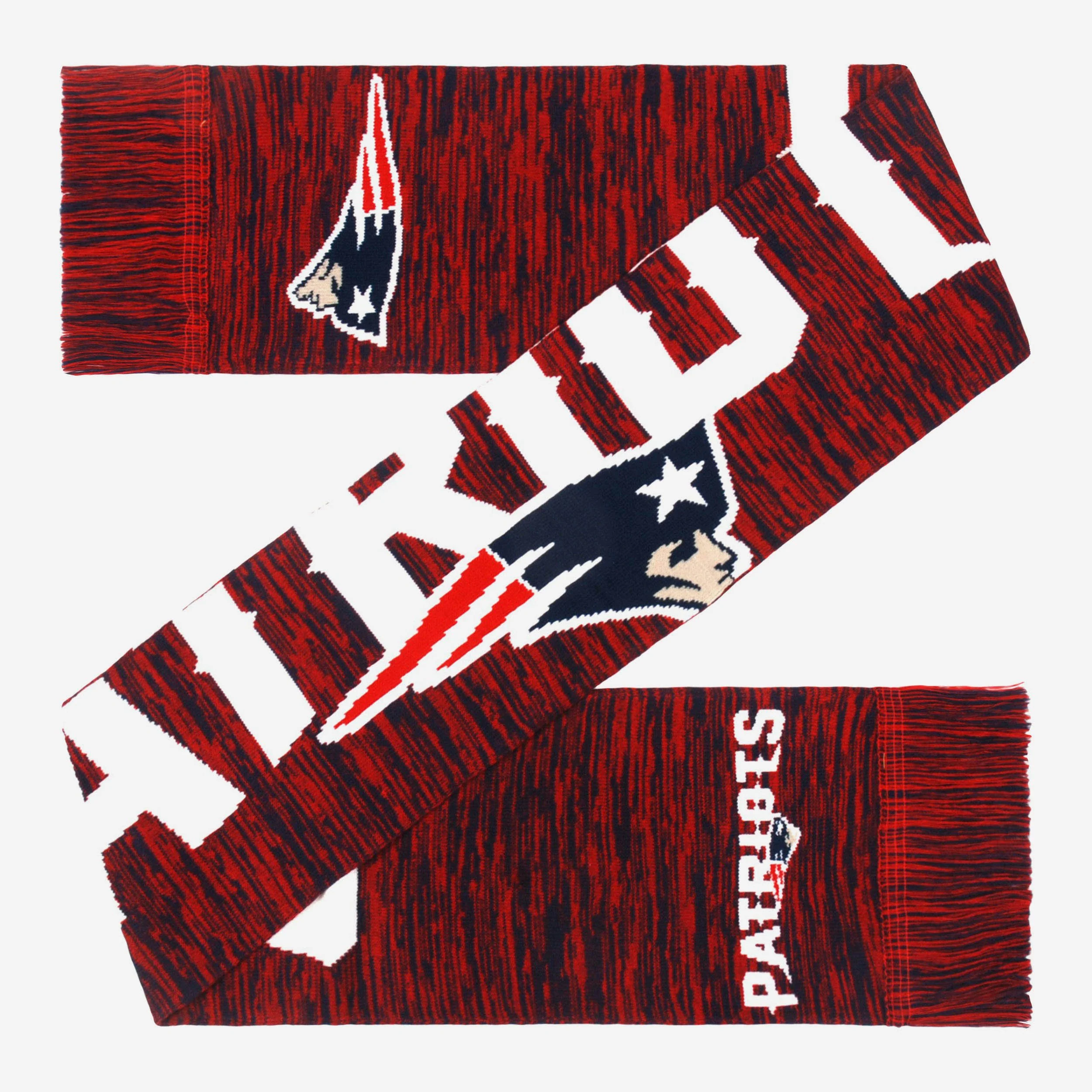New England Patriots Wordmark Colorblend Scarf 2 New England Patriots Wordmark Colorblend Scarf