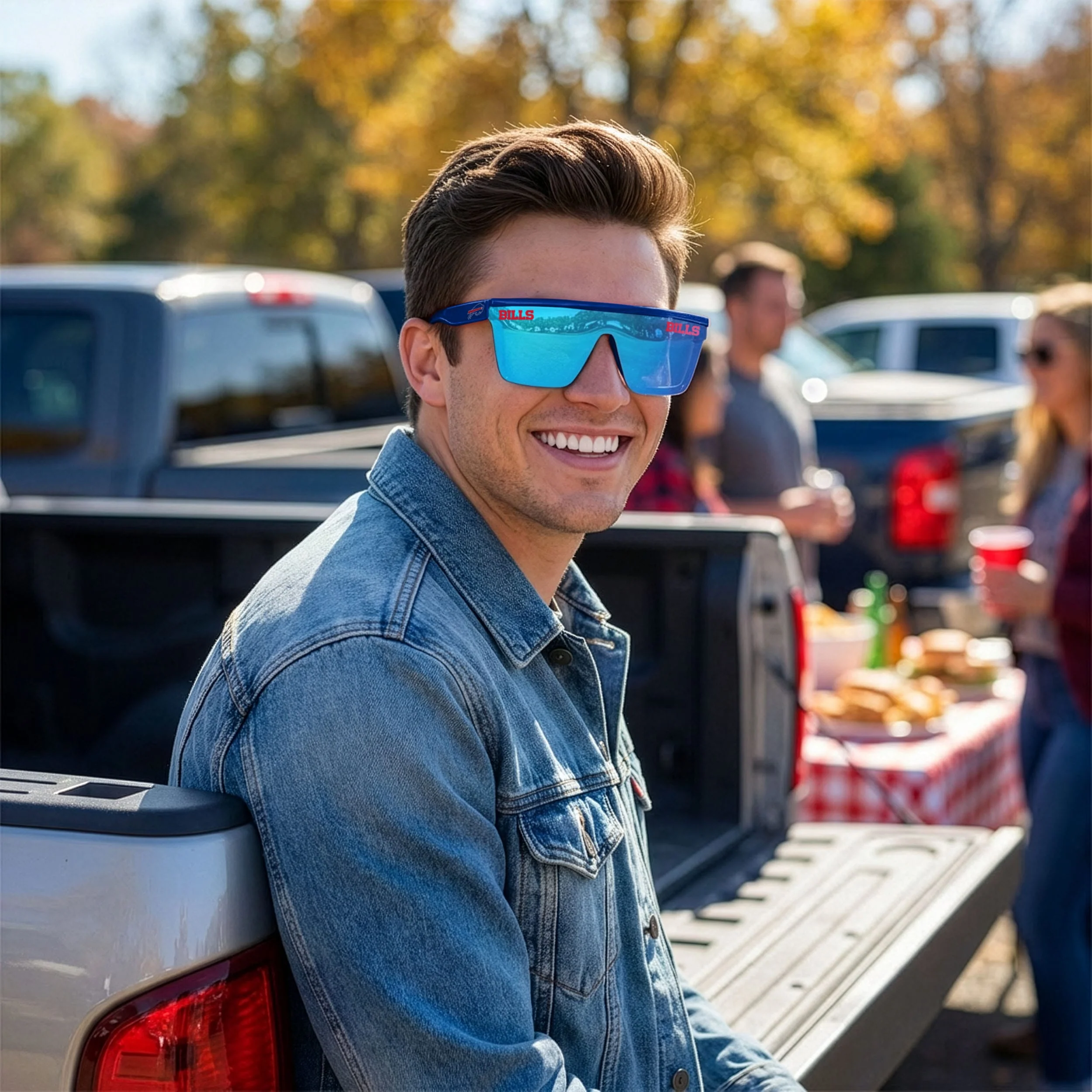 Buffalo Bills Square Flat Top Sunglasses 3 Buffalo Bills Square Flat Top Sunglasses