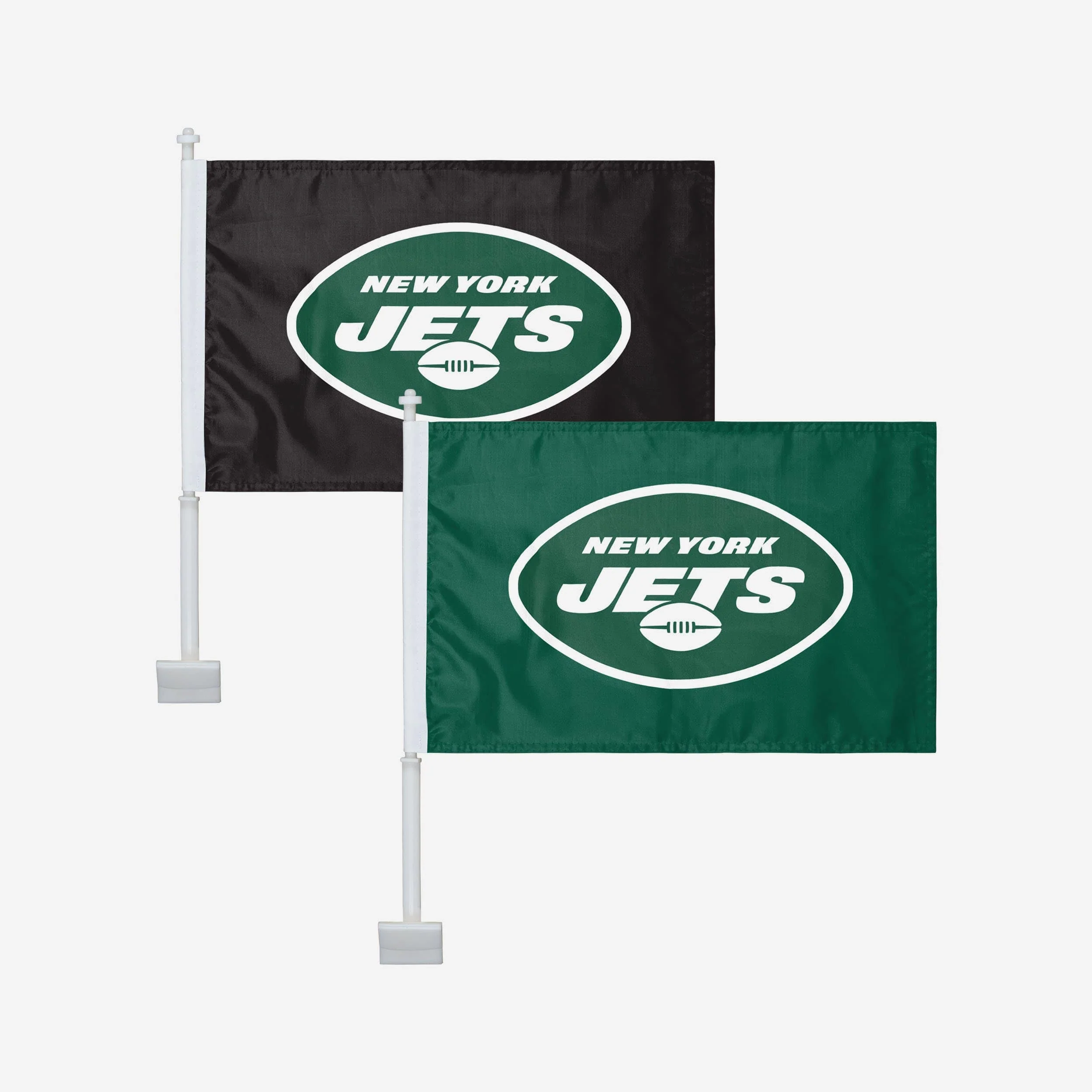 New York Jets 2 Pack Solid Car Flag