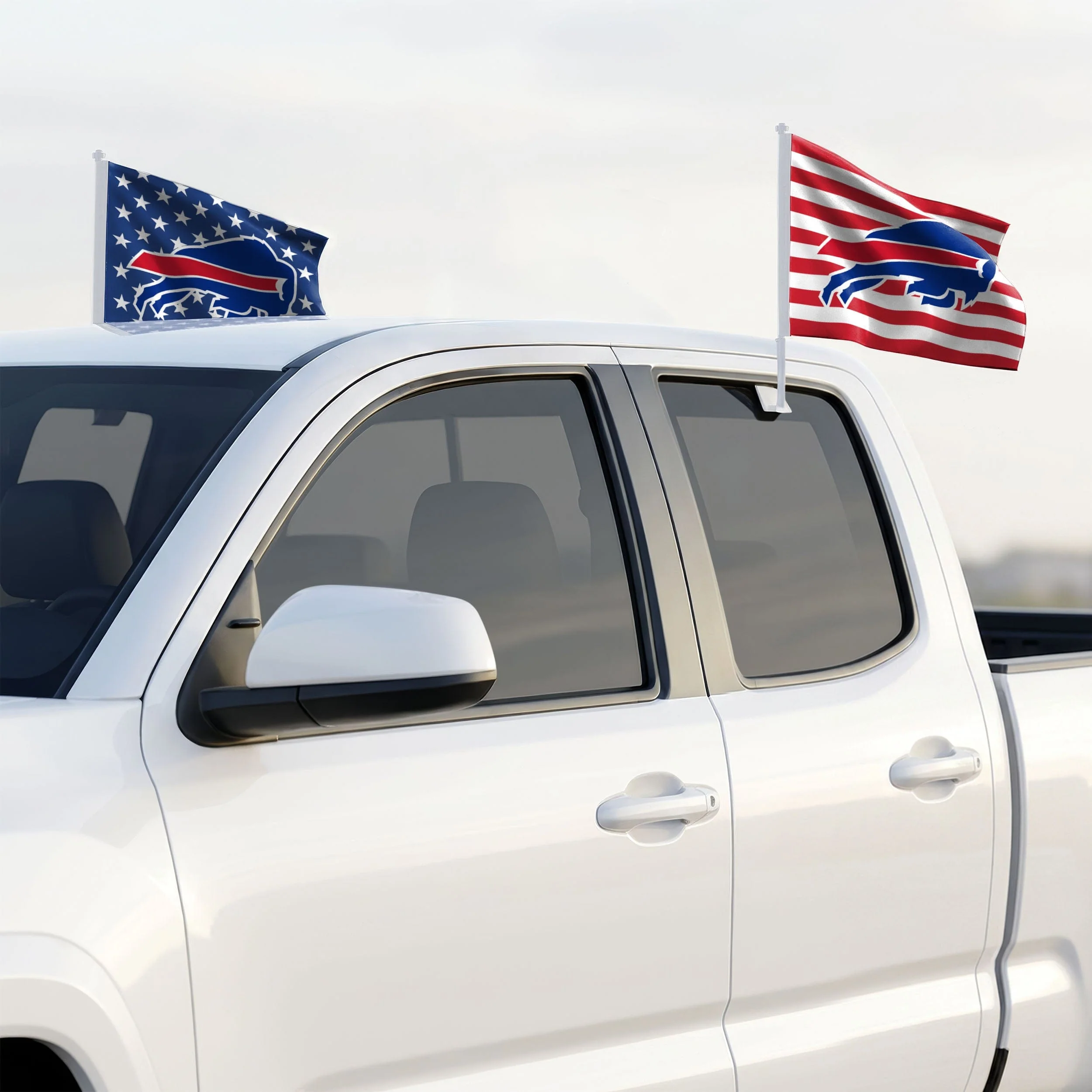 Buffalo Bills 2 Pack Solid Americana Car Flag 2 Buffalo Bills 2 Pack Solid Americana Car Flag