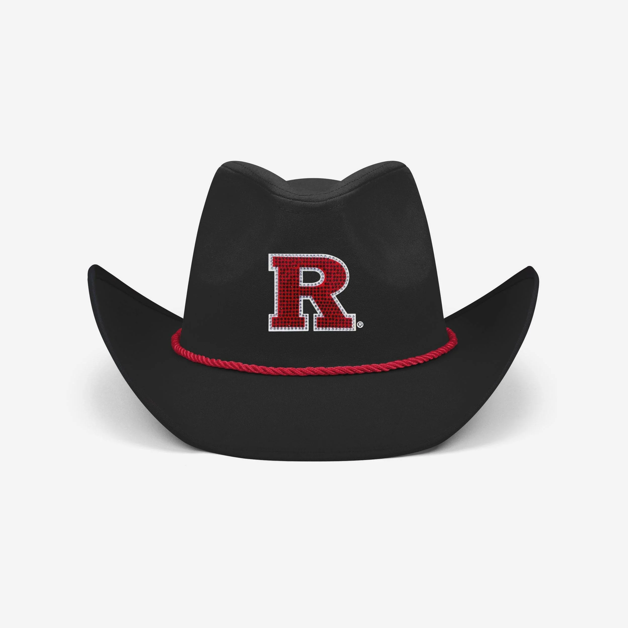 Rutgers Scarlet Knights Black Rhinestone Logo Cowboy Hat 3 Rutgers Scarlet Knights Black Rhinestone Logo Cowboy Hat
