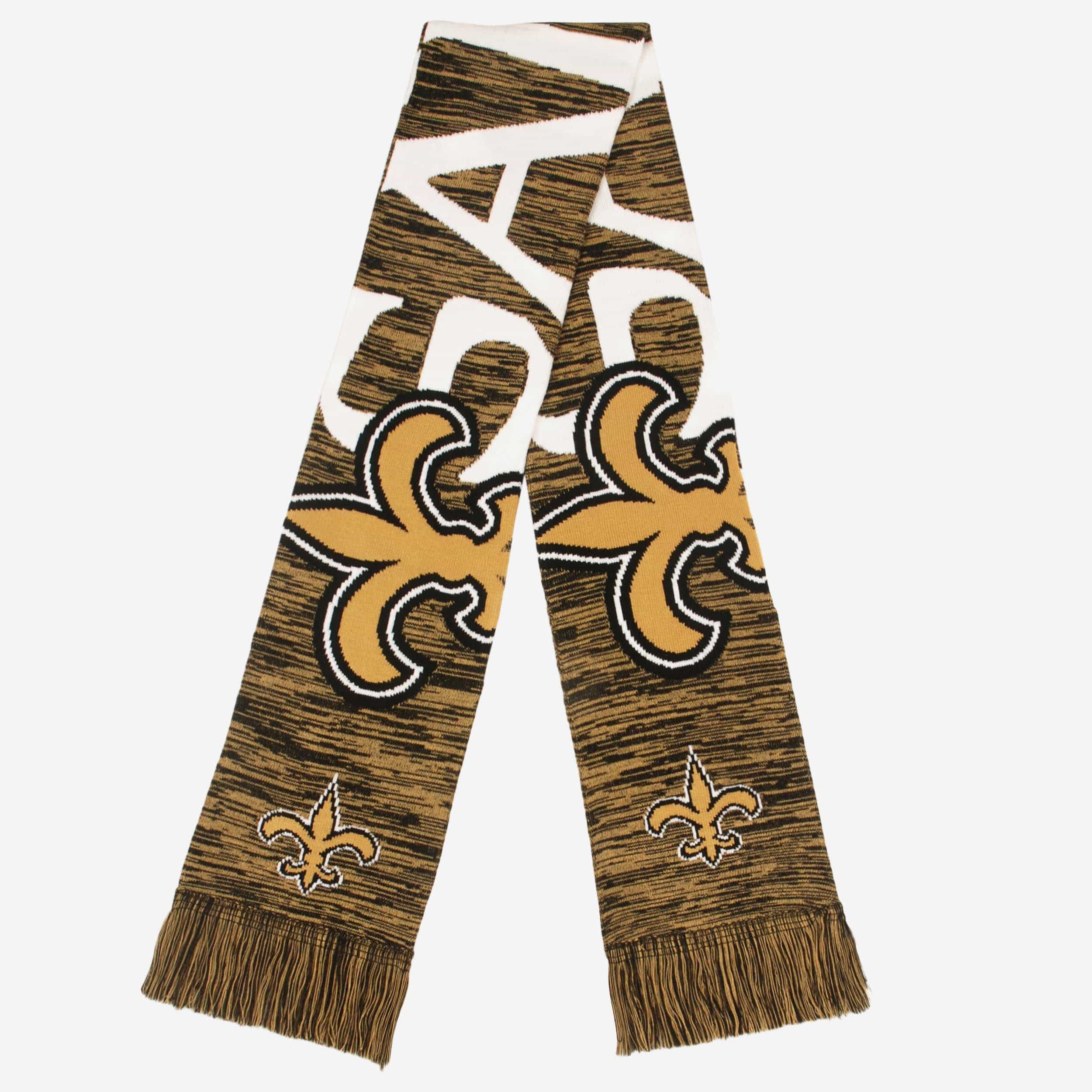 New Orleans Saints Wordmark Big Logo Colorblend Scarf 1 New Orleans Saints Wordmark Big Logo Colorblend Scarf