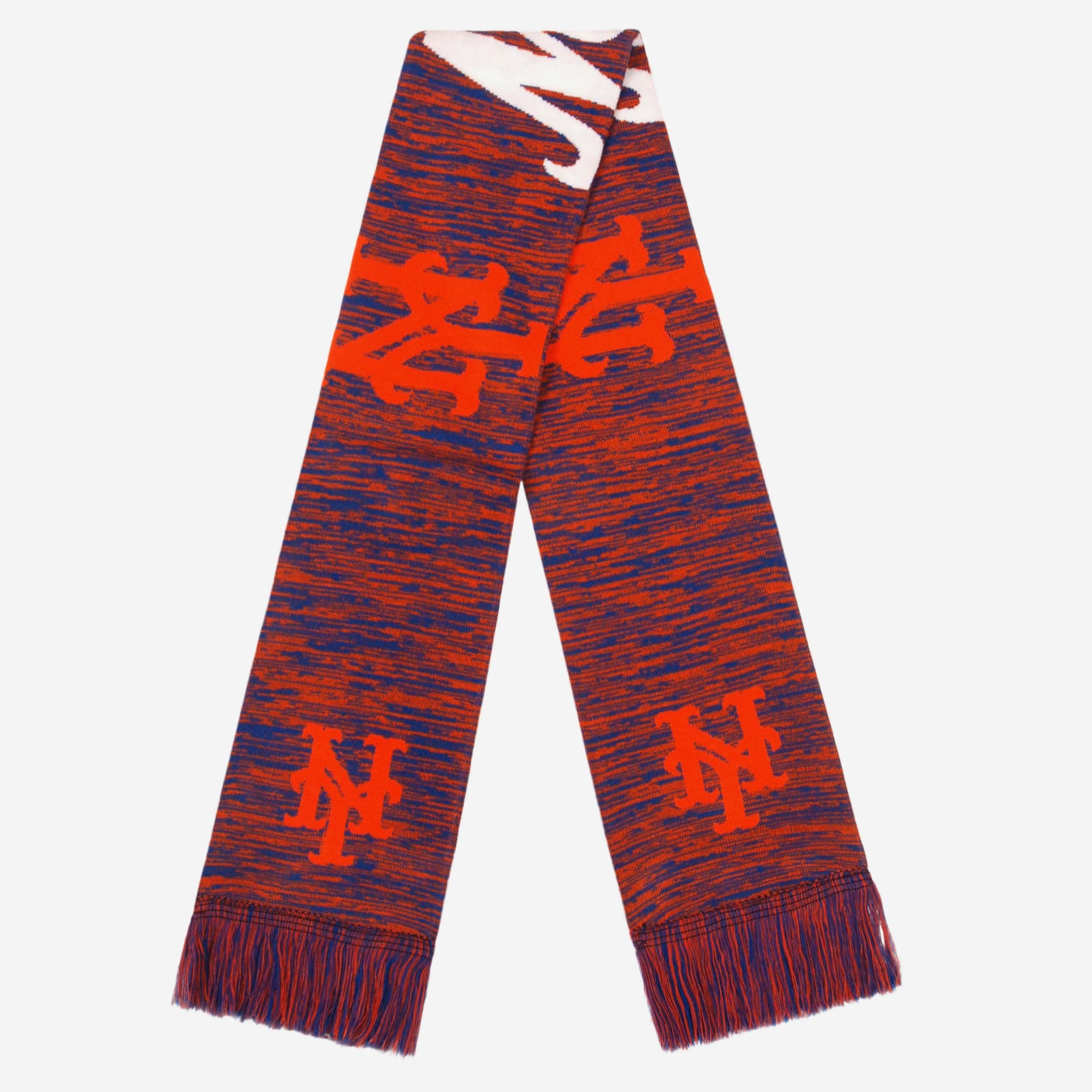 New York Mets Wordmark Big Logo Colorblend Scarf 1 New York Mets Wordmark Big Logo Colorblend Scarf