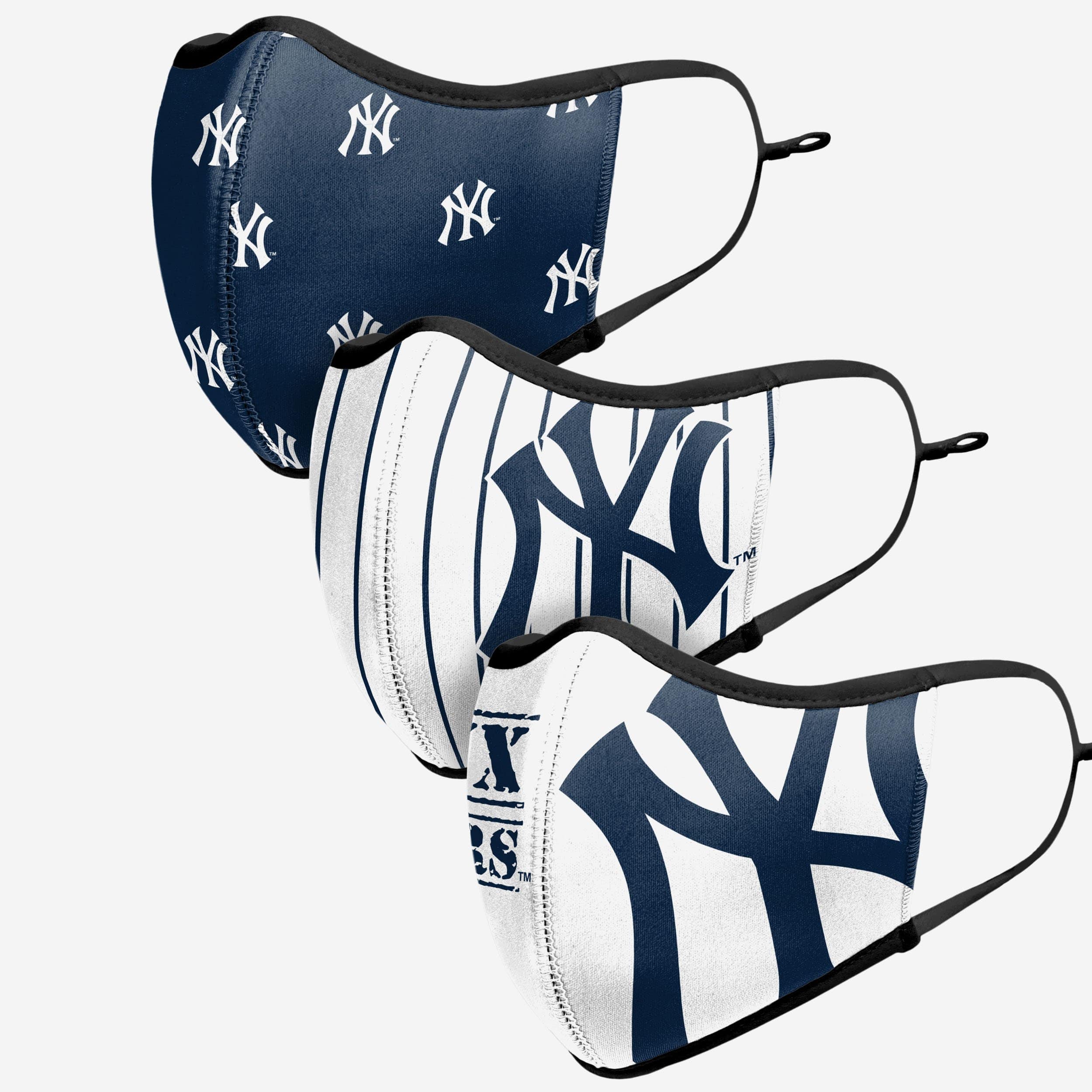 New York Yankees Thematic Sport 3 Pack Face Cover 4 New York Yankees Thematic Sport 3 Pack Face Cover