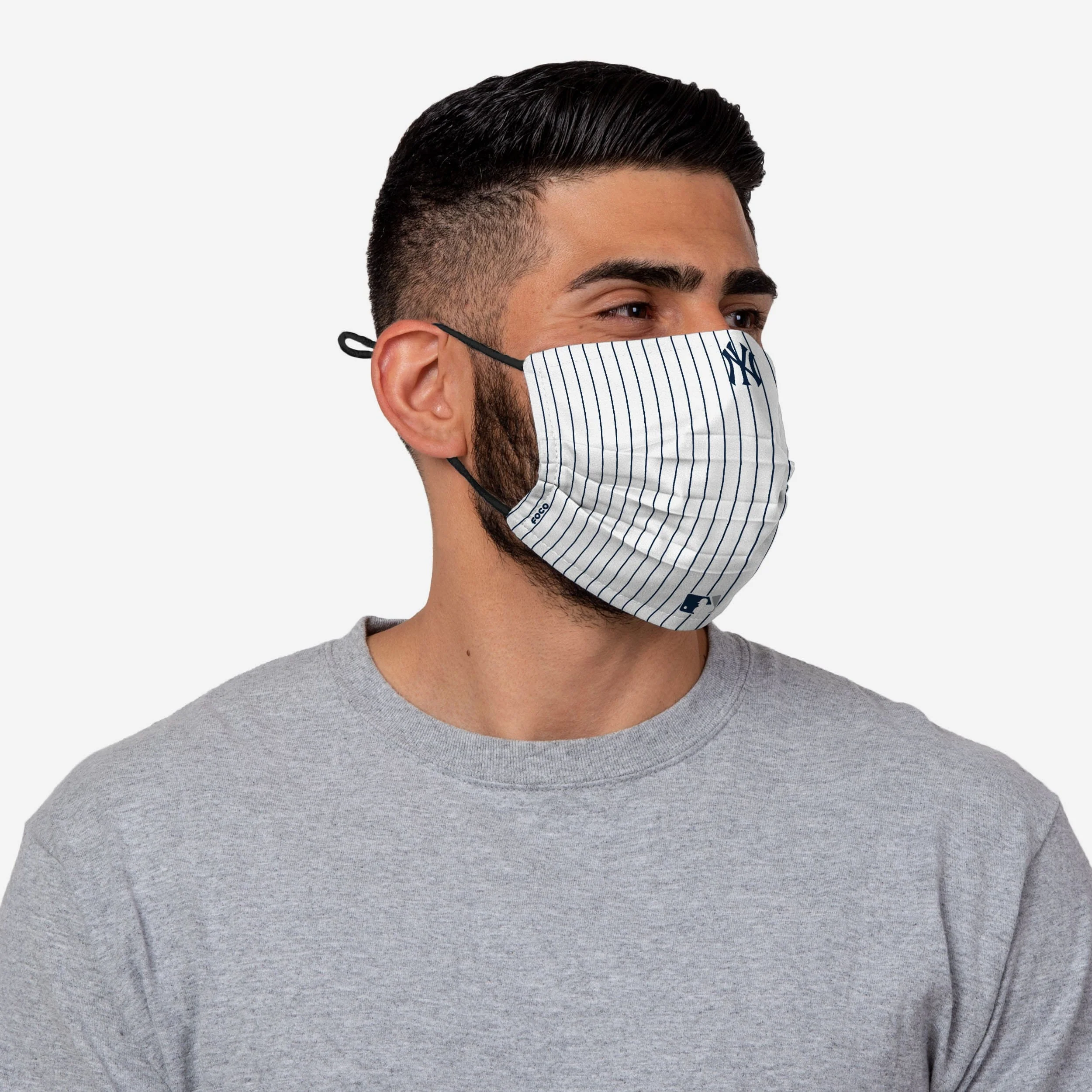 New York Yankees On-Field Gameday Pinstripe Adjustable Face Cover 2 New York Yankees On-Field Gameday Pinstripe Adjustable Face Cover