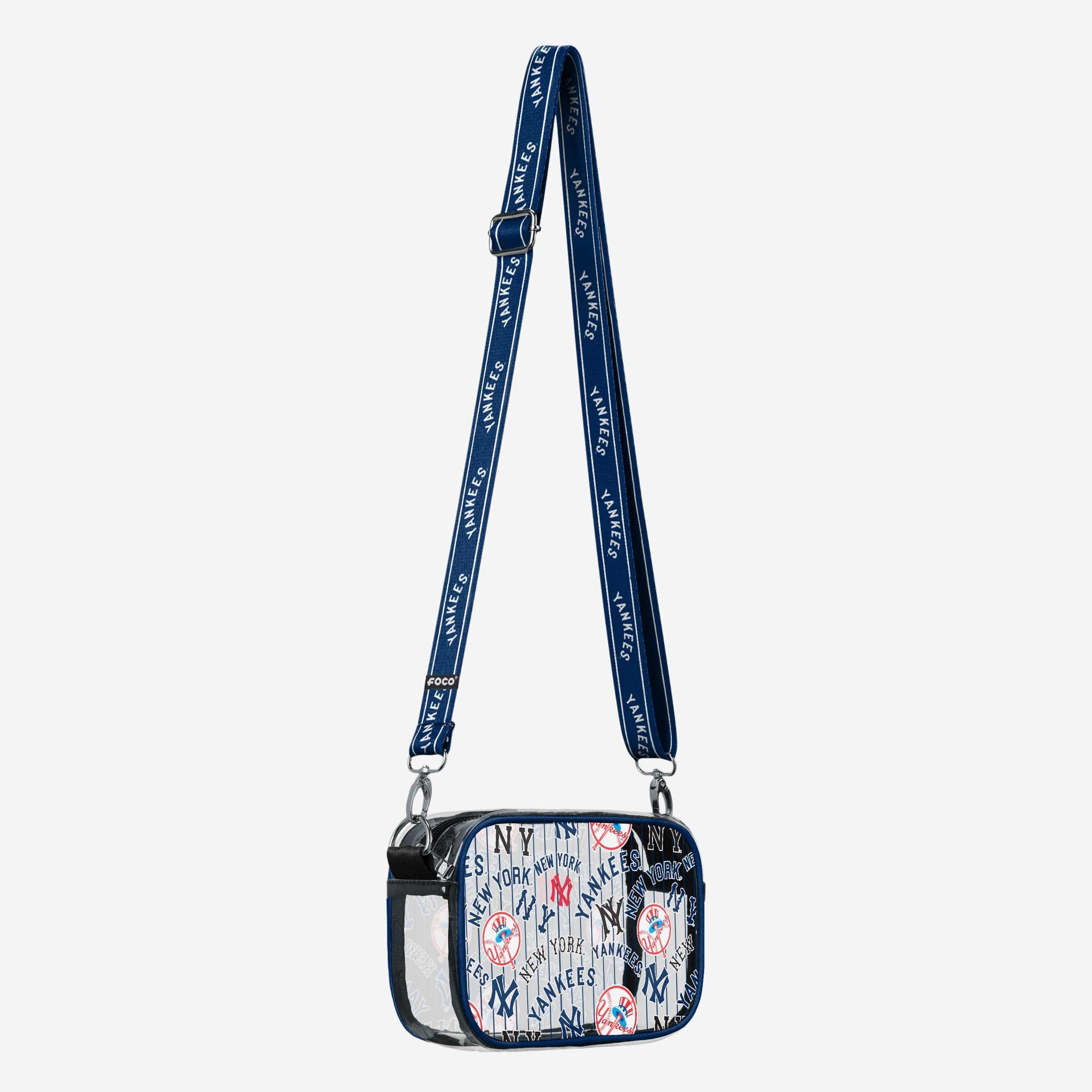 New York Yankees Repeat Retro Print Clear Crossbody Bag 2 New York Yankees Repeat Retro Print Clear Crossbody Bag