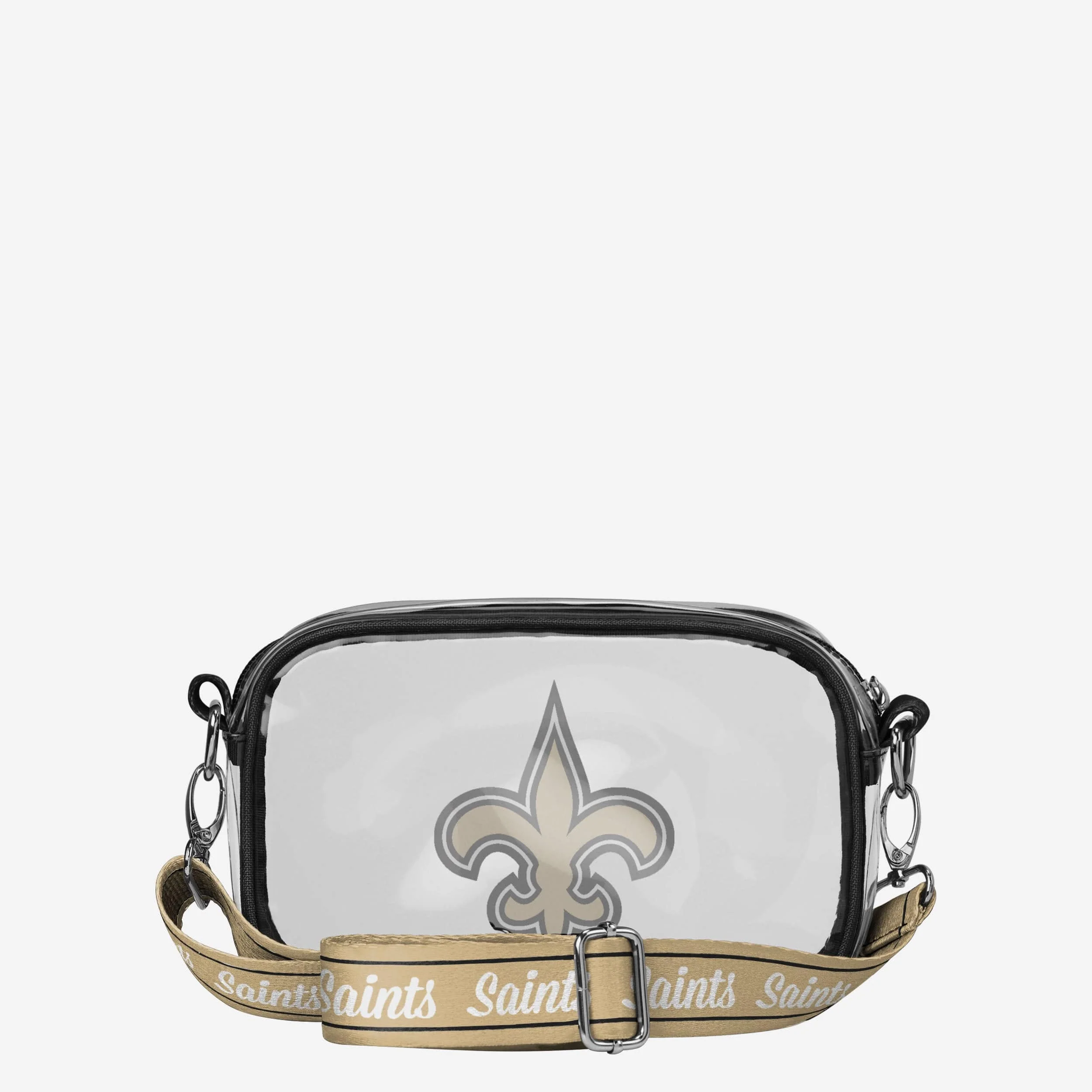 New Orleans Saints Team Stripe Clear Crossbody Bag 5 New Orleans Saints Team Stripe Clear Crossbody Bag