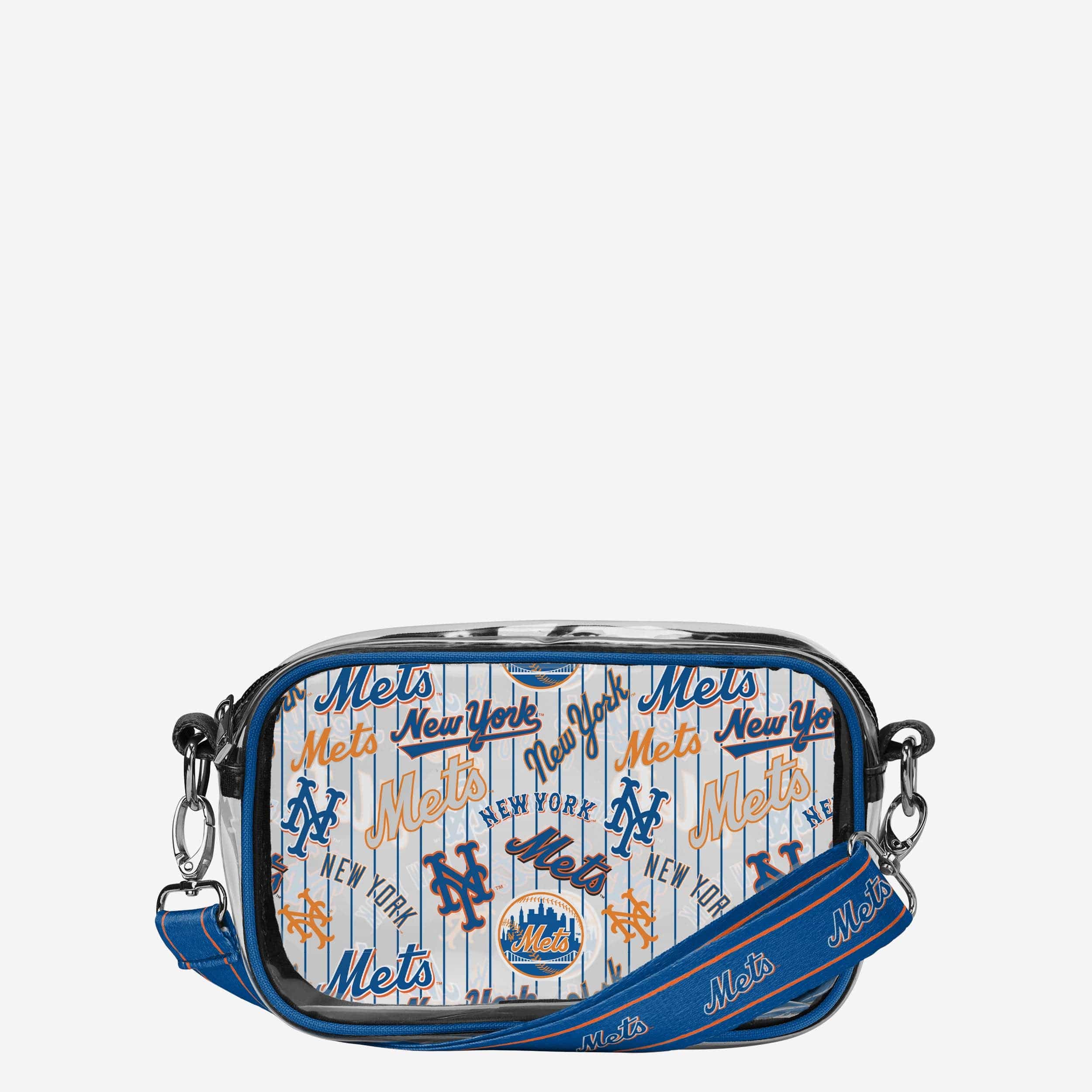 New York Mets Repeat Retro Print Clear Crossbody Bag 1 New York Mets Repeat Retro Print Clear Crossbody Bag