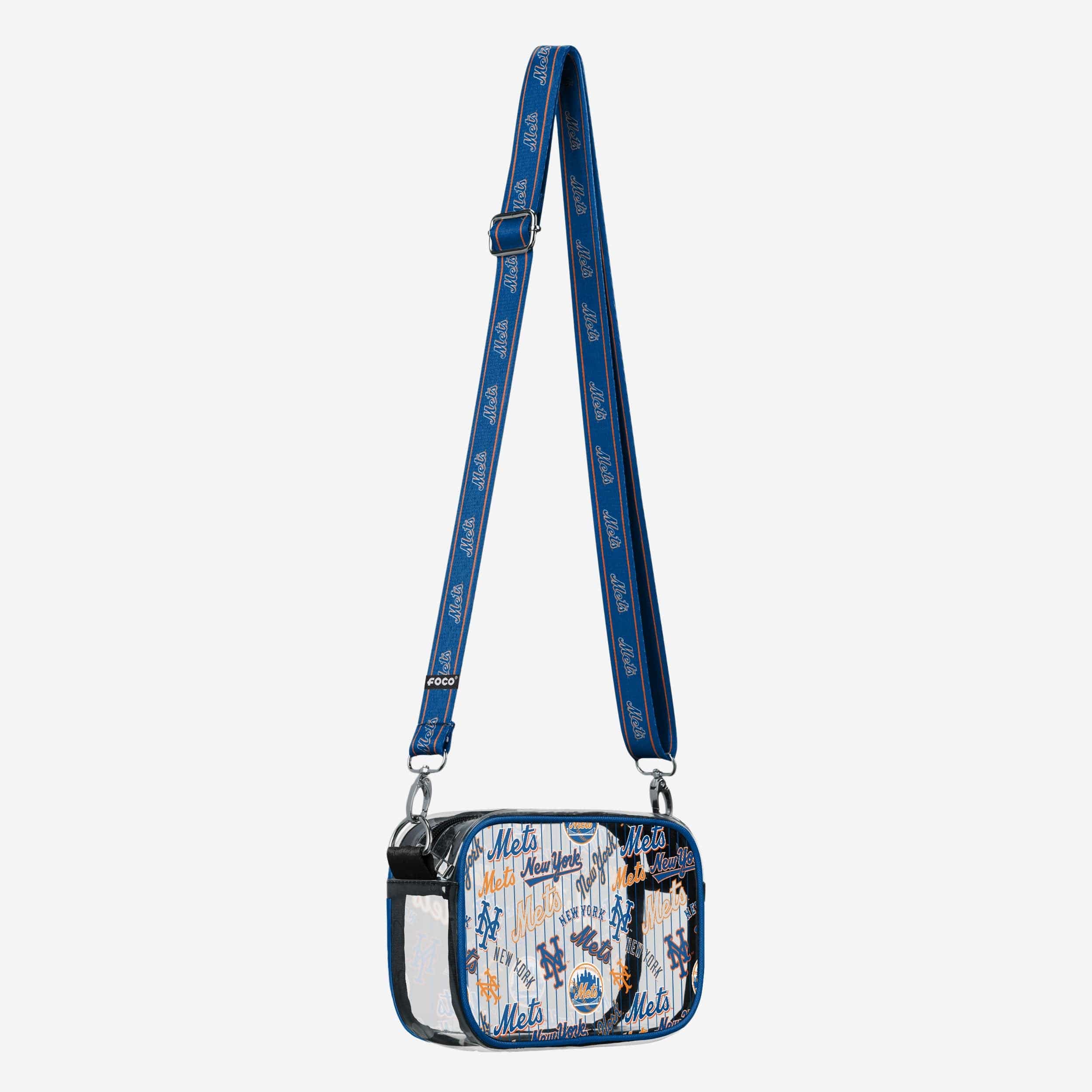 New York Mets Repeat Retro Print Clear Crossbody Bag 2 New York Mets Repeat Retro Print Clear Crossbody Bag