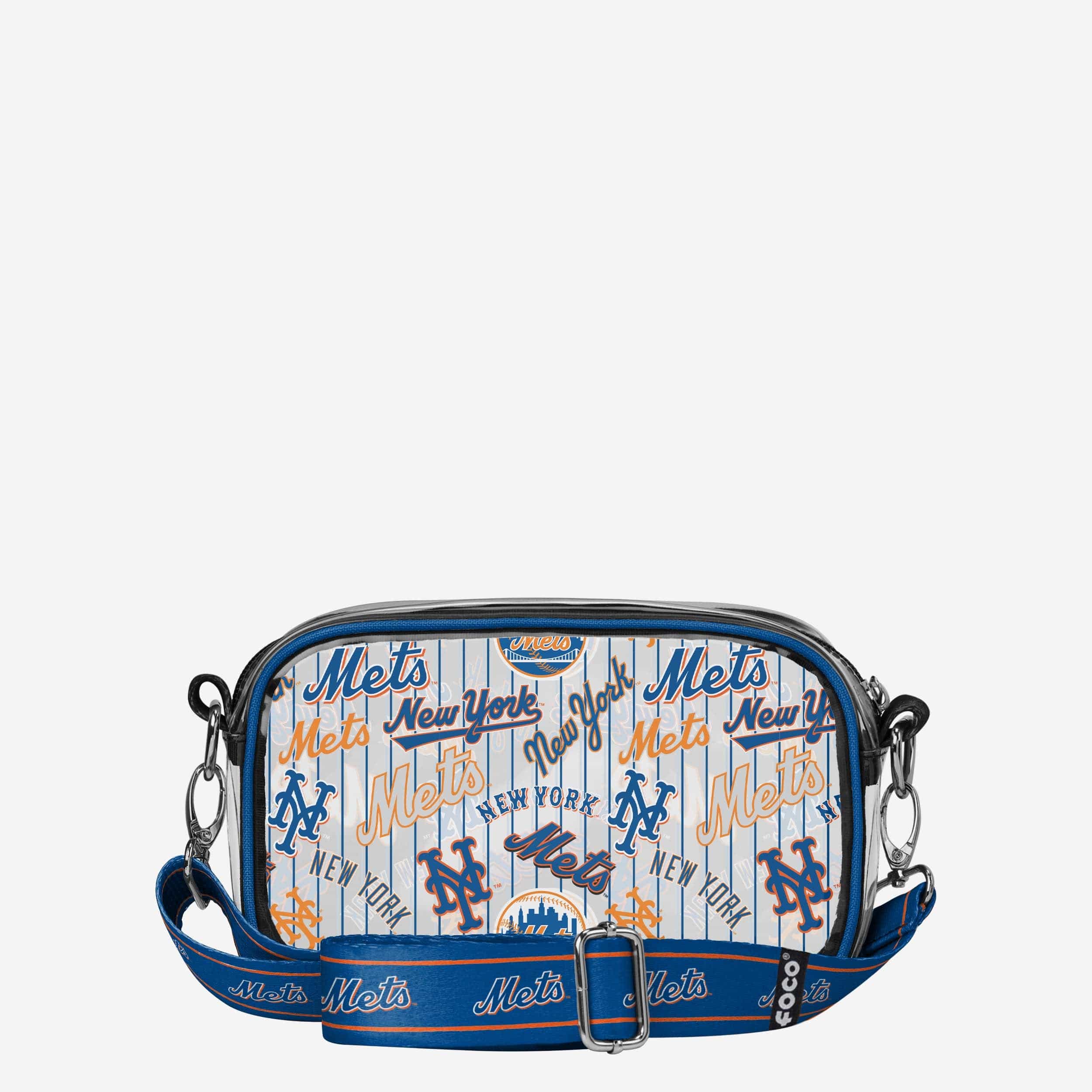 New York Mets Repeat Retro Print Clear Crossbody Bag 5 New York Mets Repeat Retro Print Clear Crossbody Bag