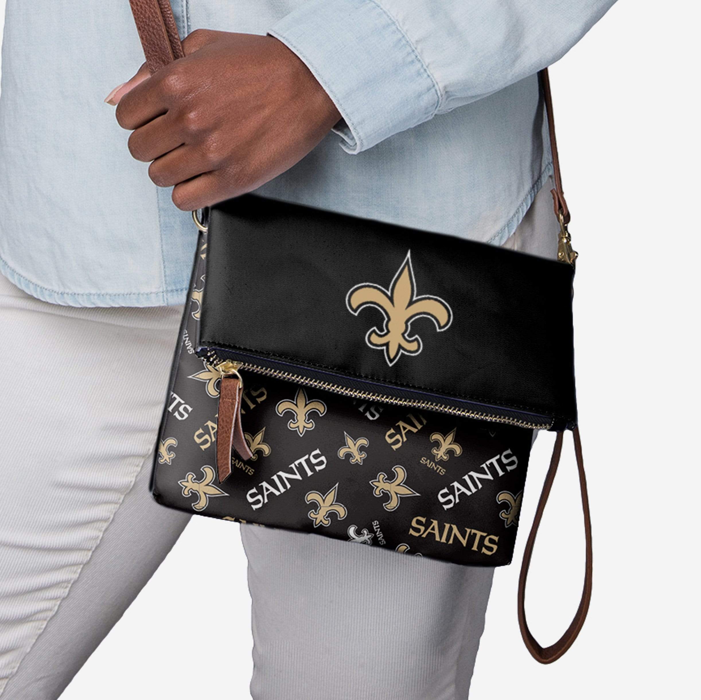 New Orleans Saints Printed Collection Foldover Tote Bag 2 New Orleans Saints Printed Collection Foldover Tote Bag
