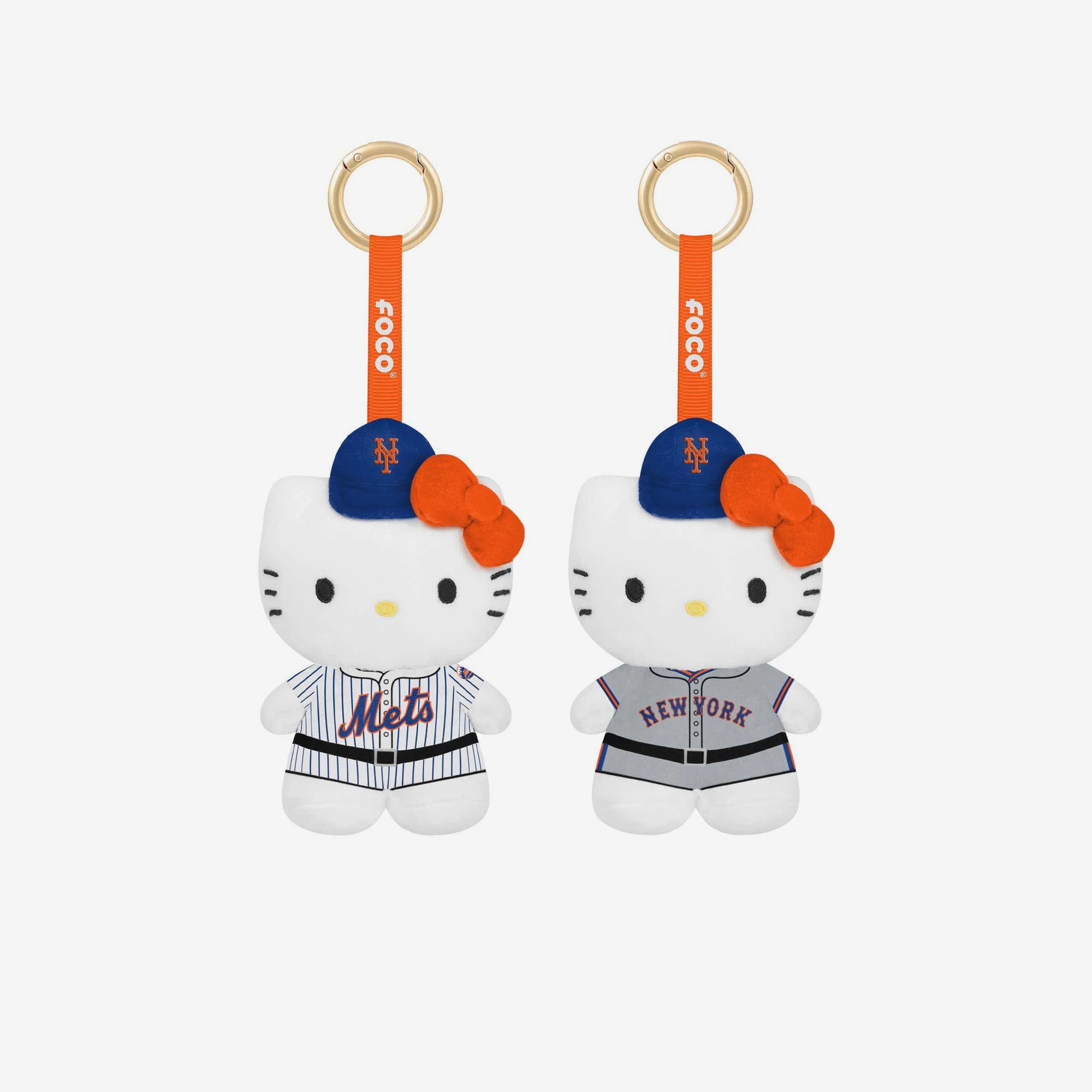 New York Mets 2 Pack Mini Plush Hello Kitty® Bag Charm Keychain