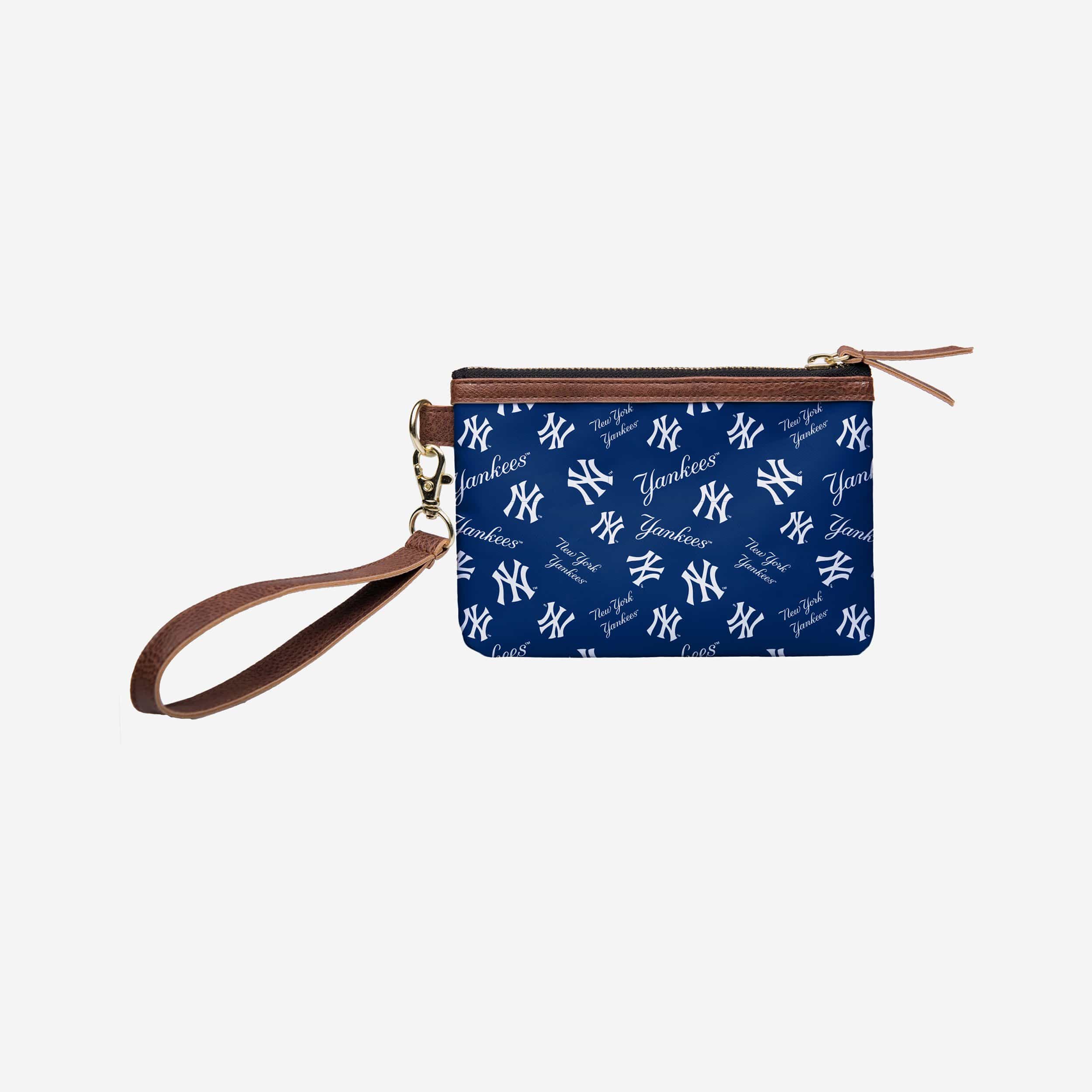 New York Yankees Printed Collection Repeat Logo Wristlet