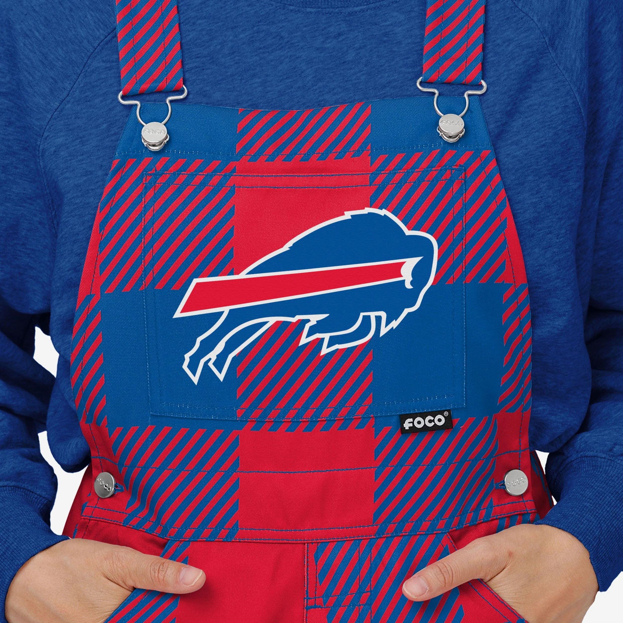 Buffalo Bills Womens Plaid Bib Overalls 4 Buffalo Bills Womens Plaid Bib Overalls