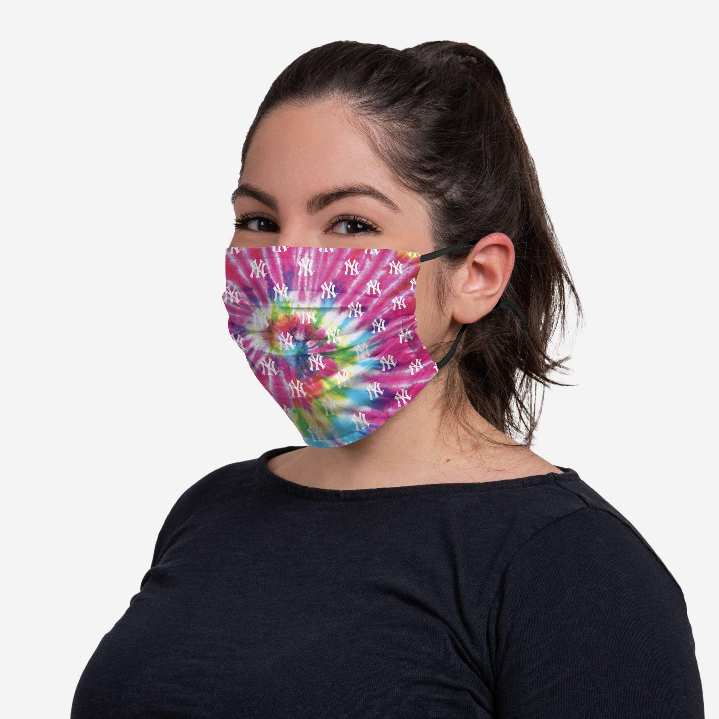 New York Yankees Pastel Tie-Dye Adjustable Face Cover 3 New York Yankees Pastel Tie-Dye Adjustable Face Cover