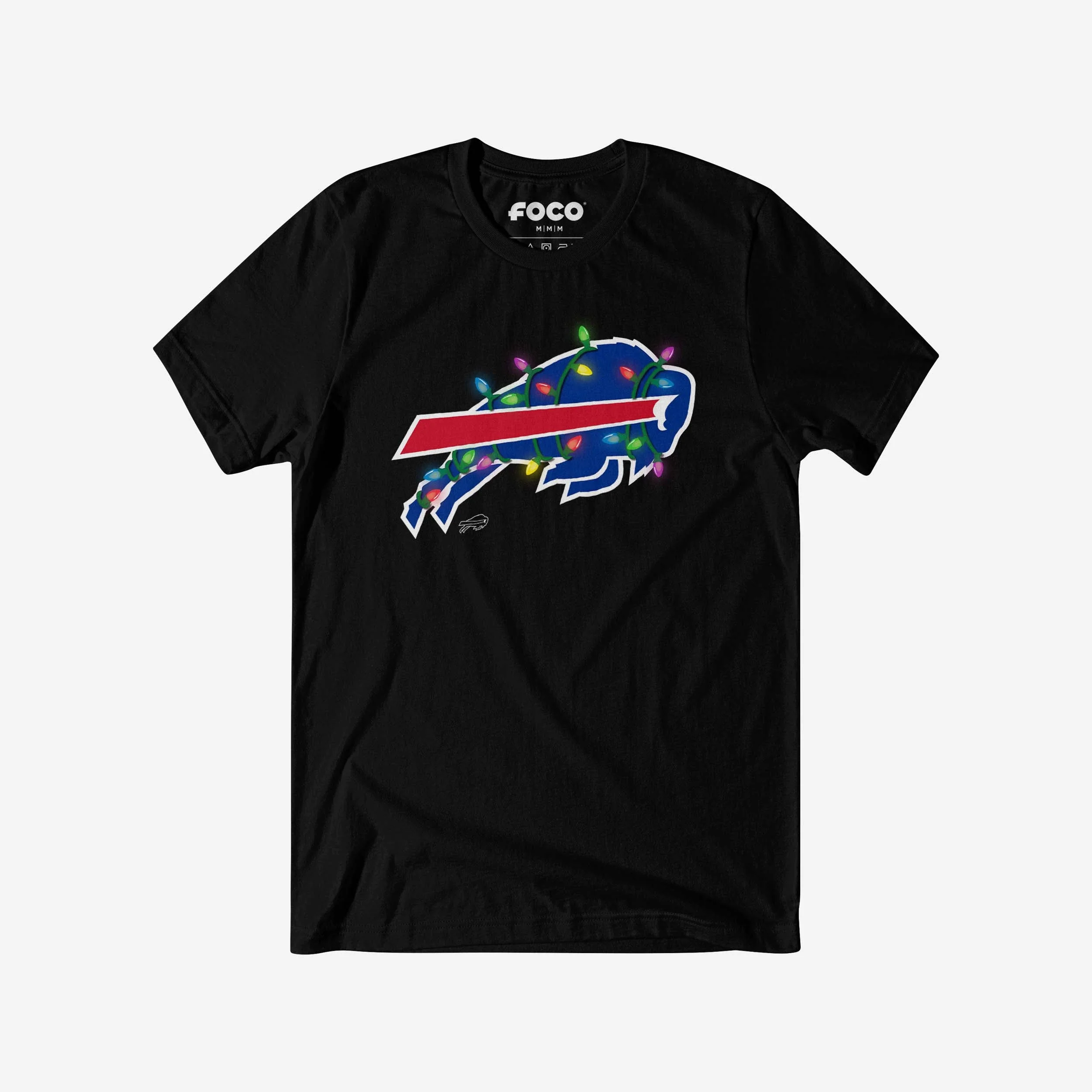 Buffalo Bills Primary Logo Holiday Lights T-Shirt