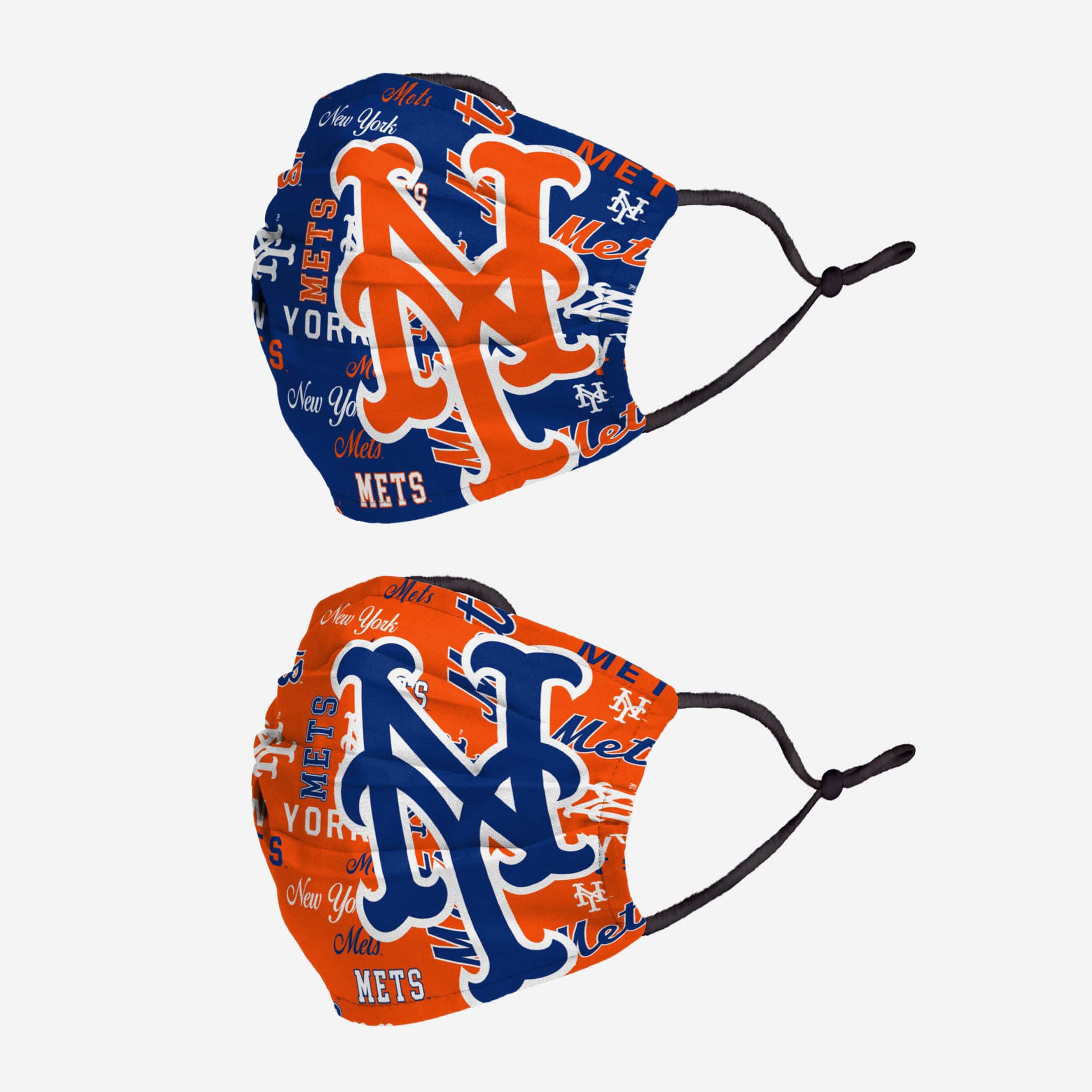 New York Mets Logo Rush Adjustable 2 Pack Face Cover 2 New York Mets Logo Rush Adjustable 2 Pack Face Cover