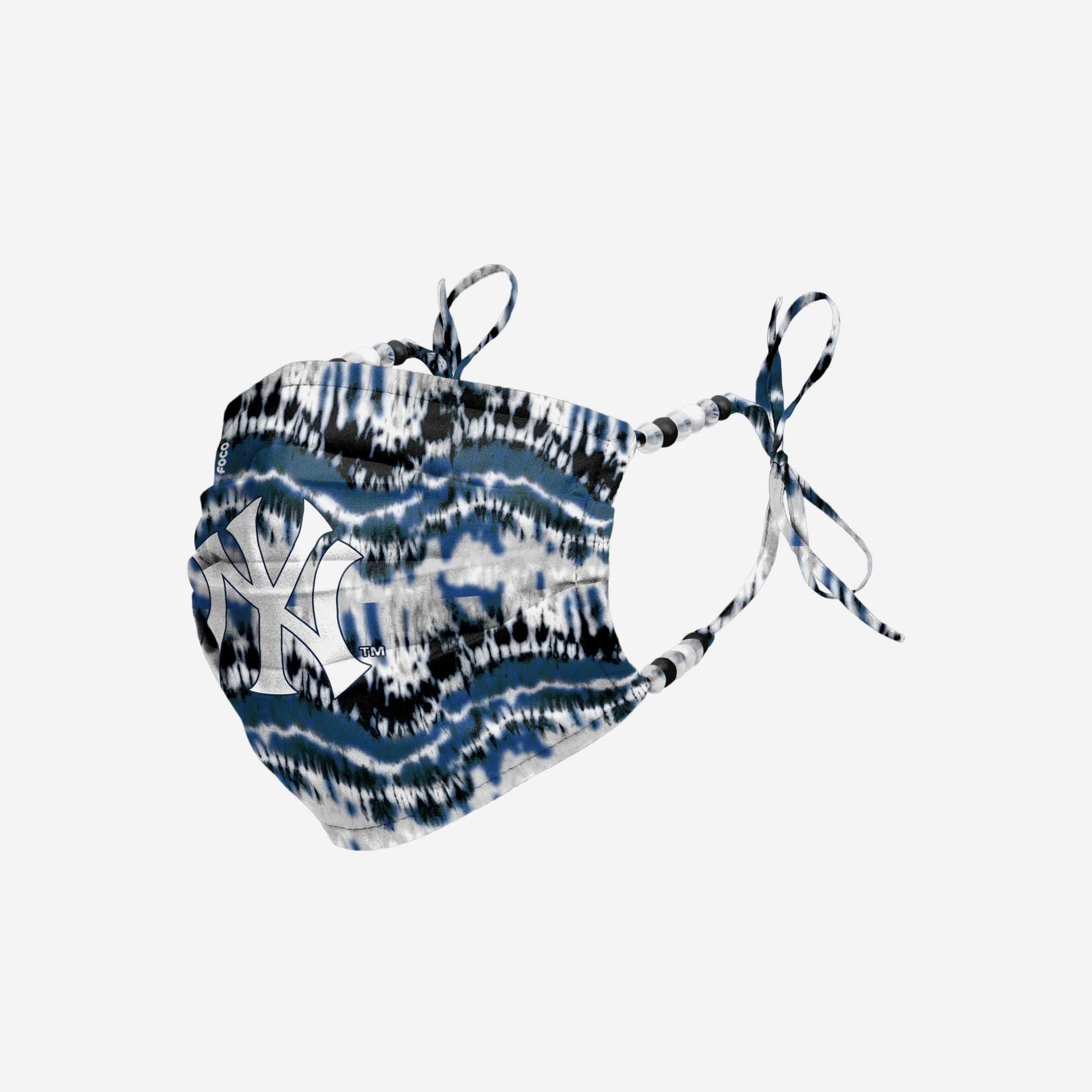New York Yankees Tie-Dye Beaded Tie-Back Face Cover