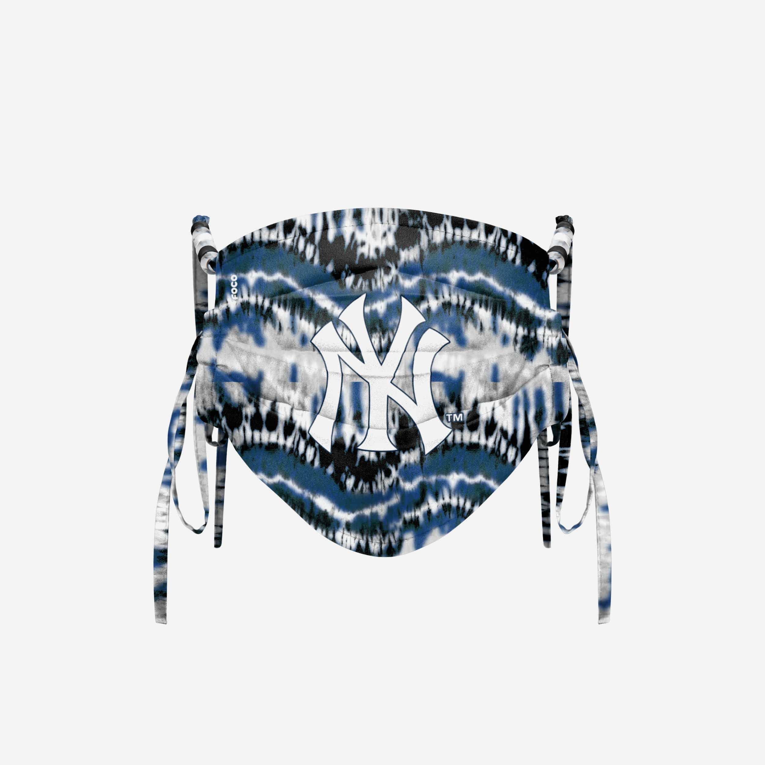 New York Yankees Tie-Dye Beaded Tie-Back Face Cover 2 New York Yankees Tie-Dye Beaded Tie-Back Face Cover