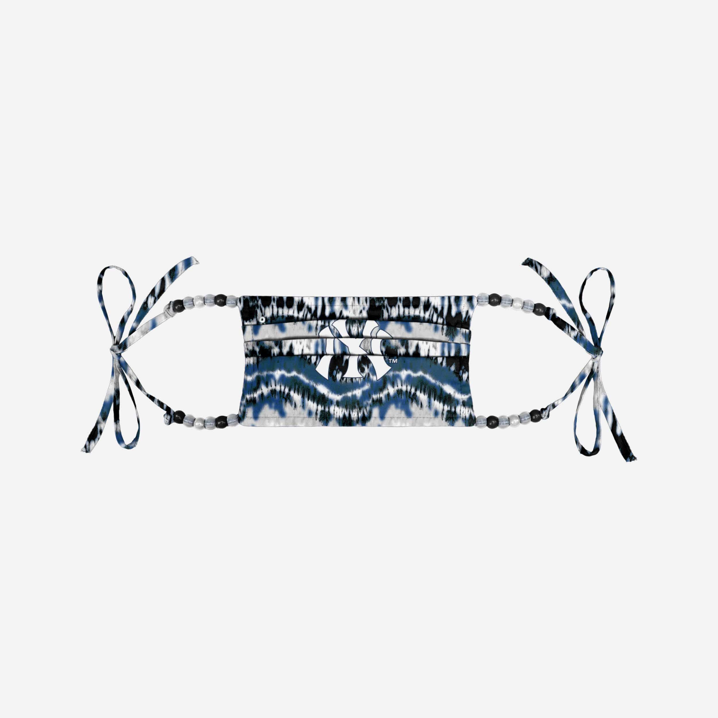 New York Yankees Tie-Dye Beaded Tie-Back Face Cover 5 New York Yankees Tie-Dye Beaded Tie-Back Face Cover