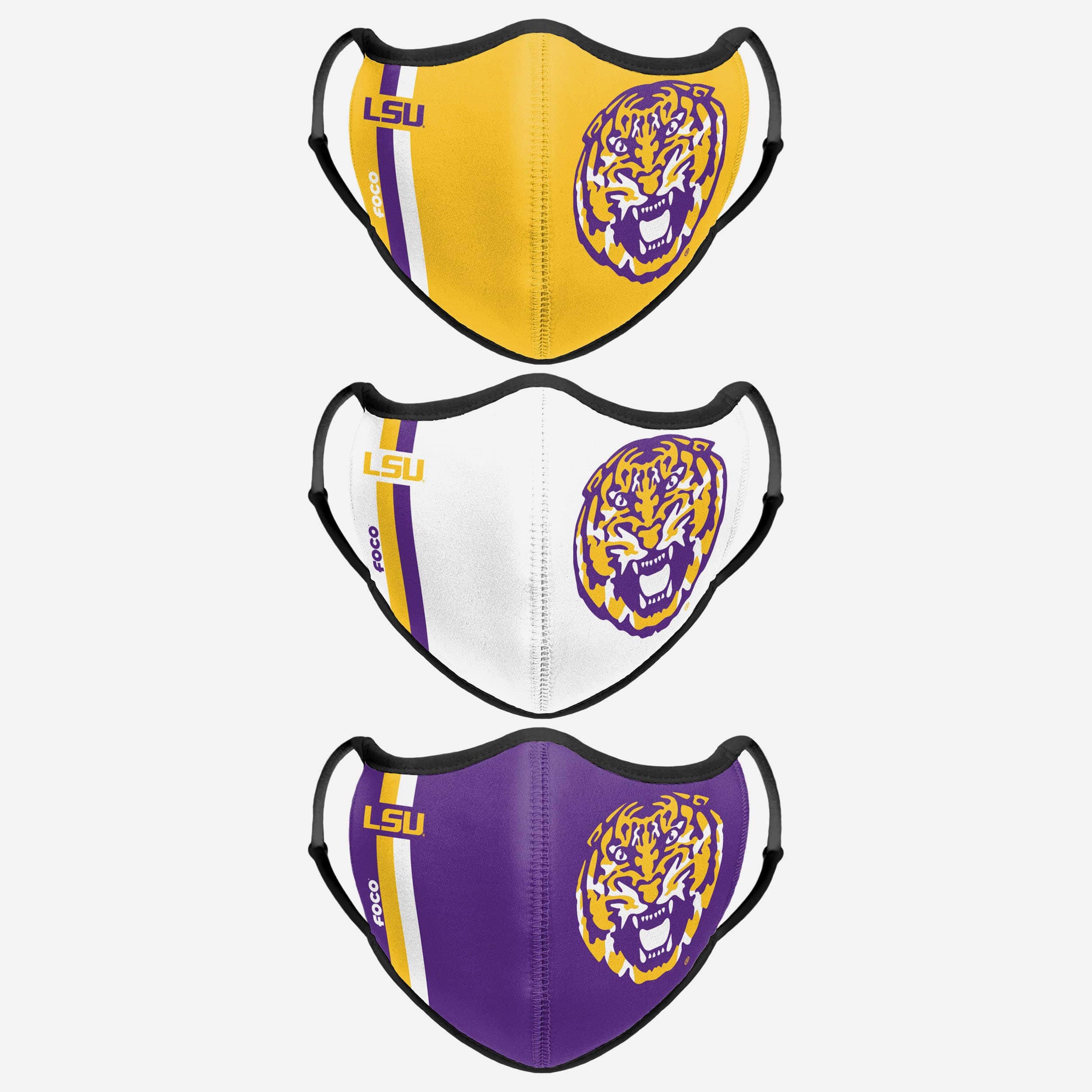 LSU Tigers Sport 3 Pack Face Cover