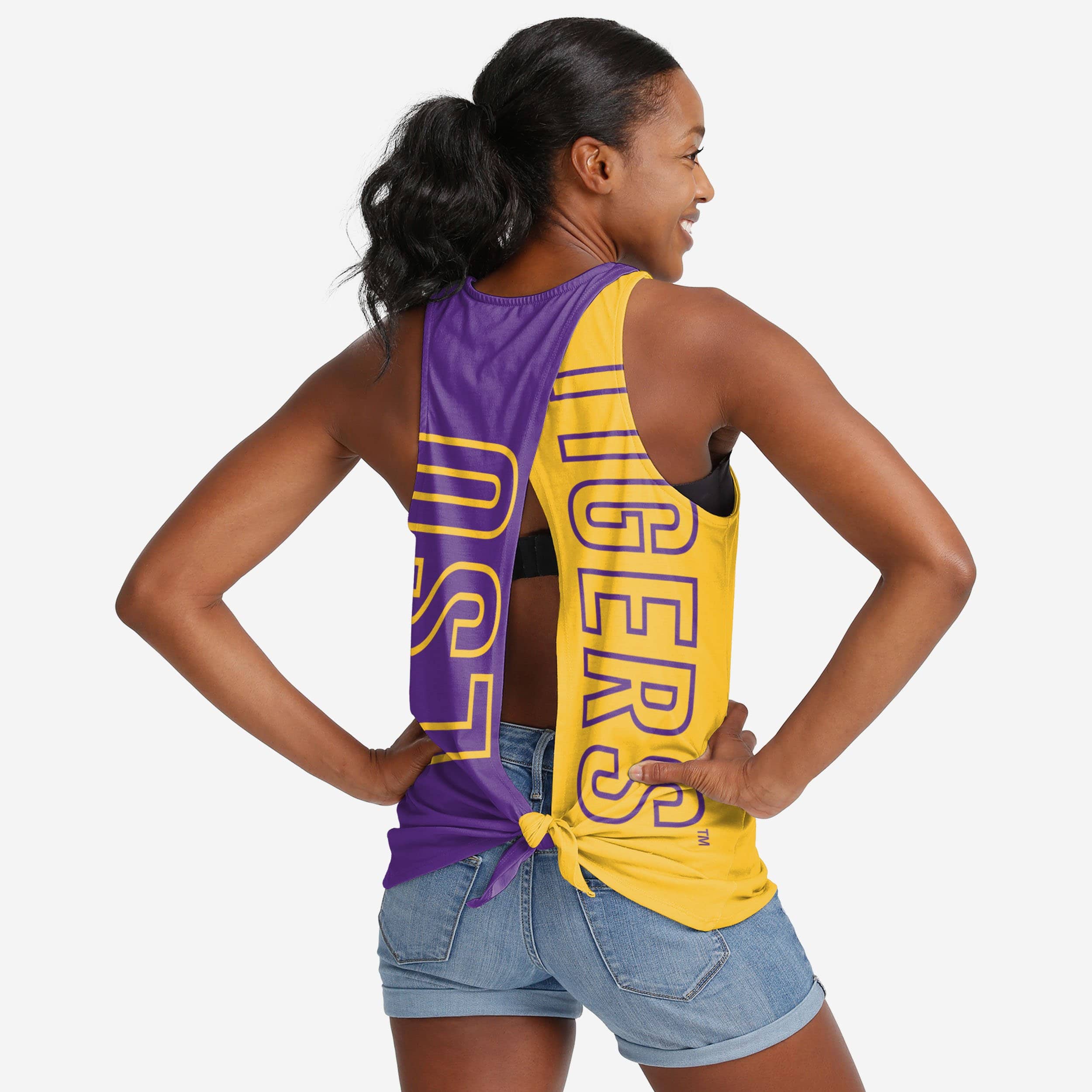 LSU Tigers Womens Tie-Breaker Sleeveless Top 1 LSU Tigers Womens Tie-Breaker Sleeveless Top