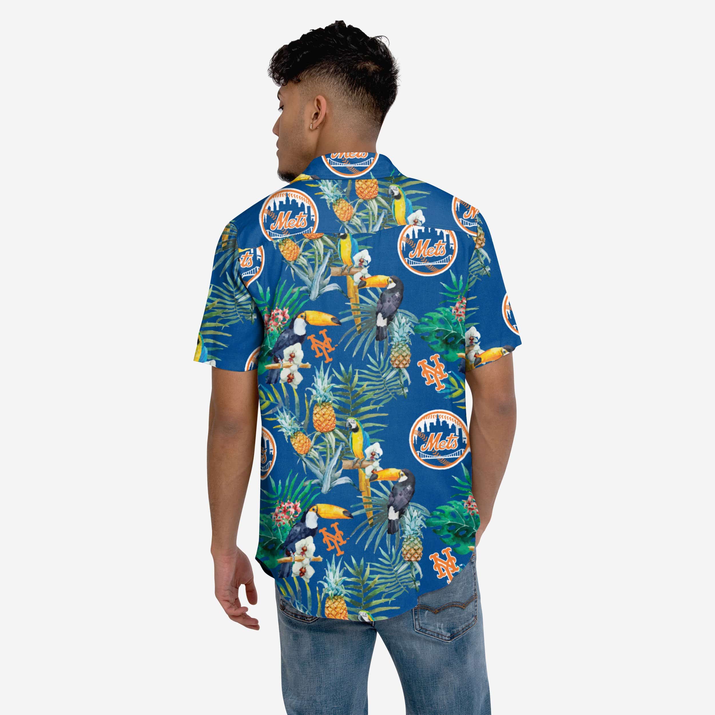 New York Mets Floral Button Up Shirt 2 New York Mets Floral Button Up Shirt